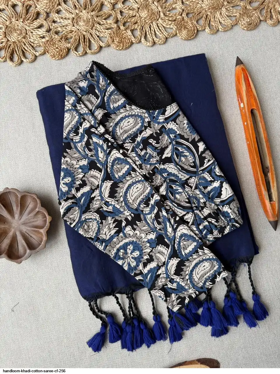 HANDLOOM KHADI COTTON SAREE CF 256 O