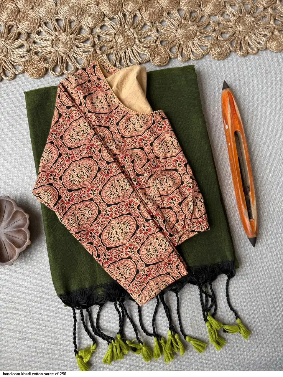 HANDLOOM KHADI COTTON SAREE CF 256 U