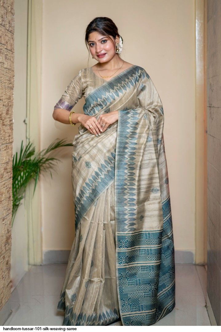 HANDLOOM TUSSAR 101 SILK WEAVING SAREE E