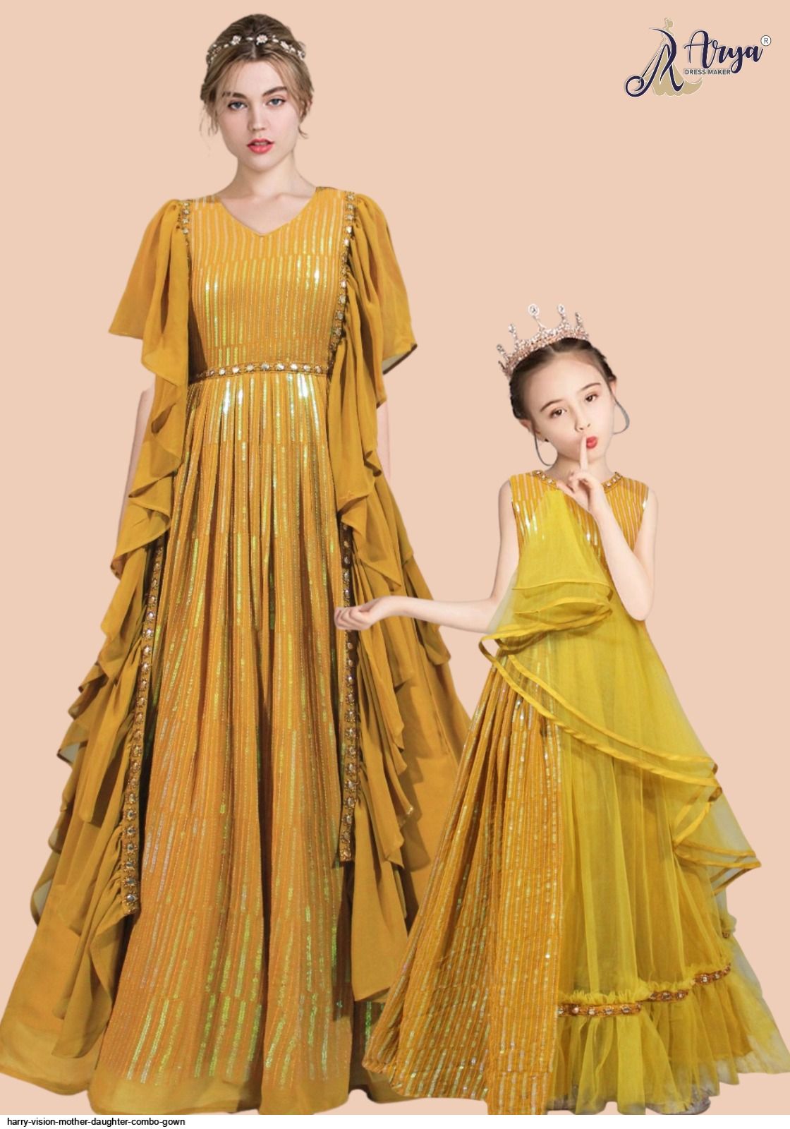 harry vision mother daughter combo gown 465
