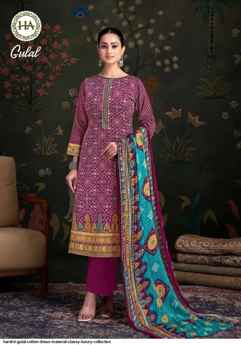 Harshit Gulal Cotton Dress Material Classy Luxury Collection