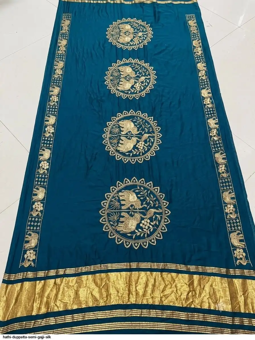 HATHI DUPPATTA SEMI GAJJI SILK 2