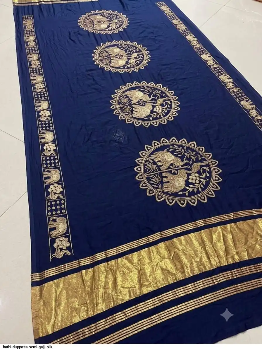 HATHI DUPPATTA SEMI GAJJI SILK 3