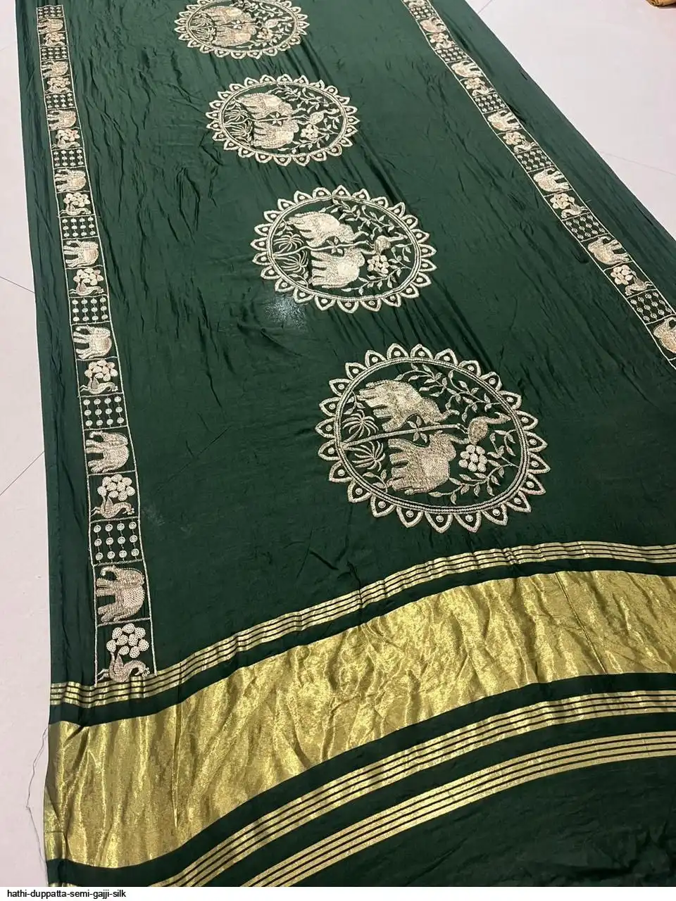 HATHI DUPPATTA SEMI GAJJI SILK 7