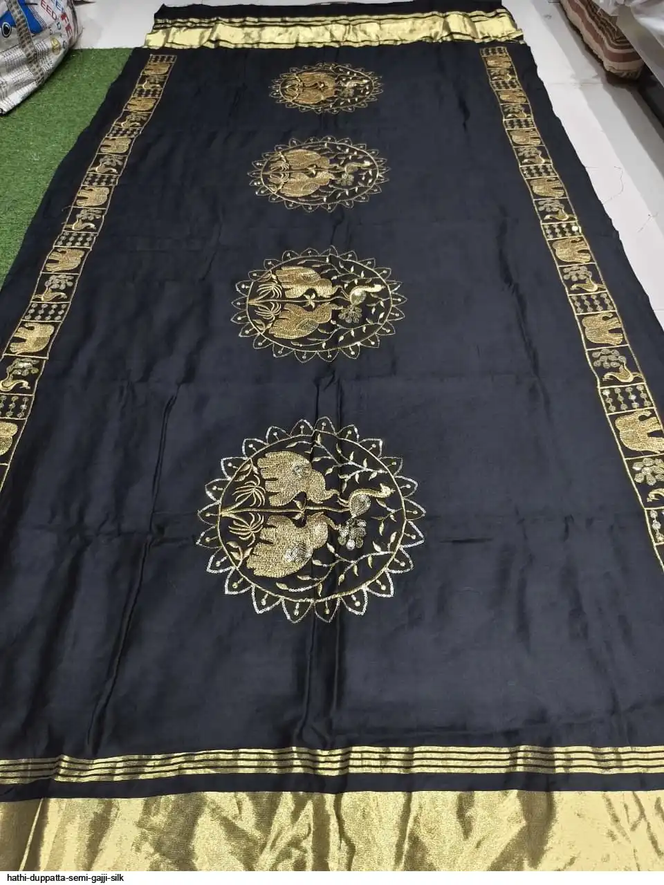HATHI DUPPATTA SEMI GAJJI SILK 10
