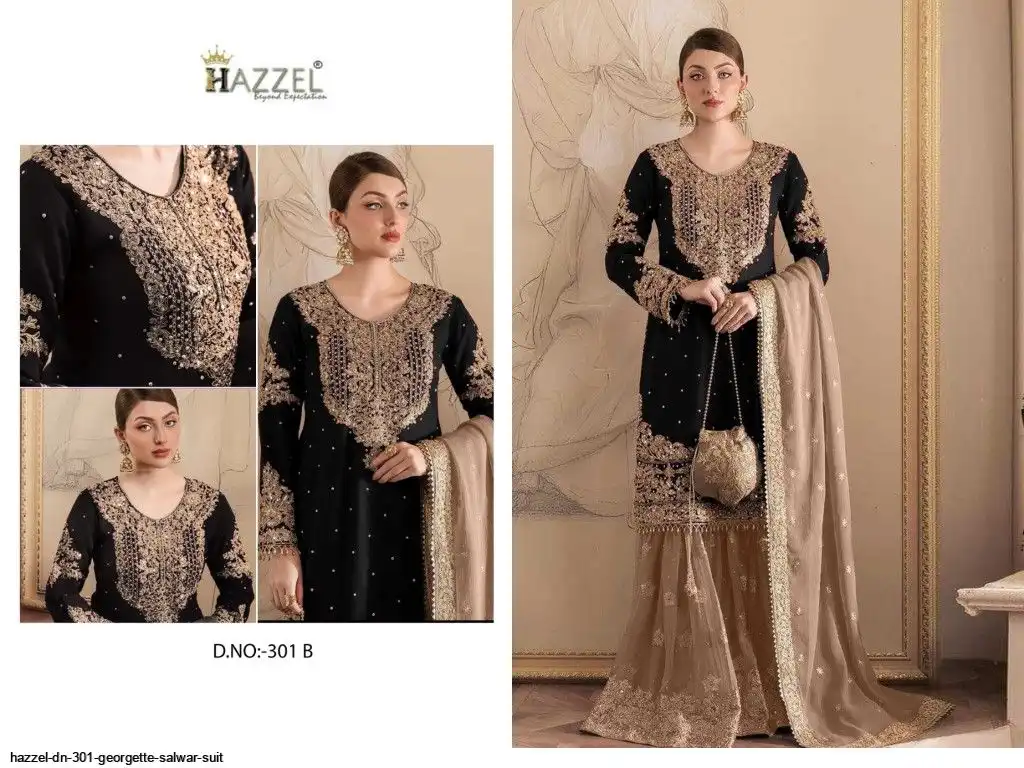HAZZEL DN 301 GEORGETTE SALWAR SUIT