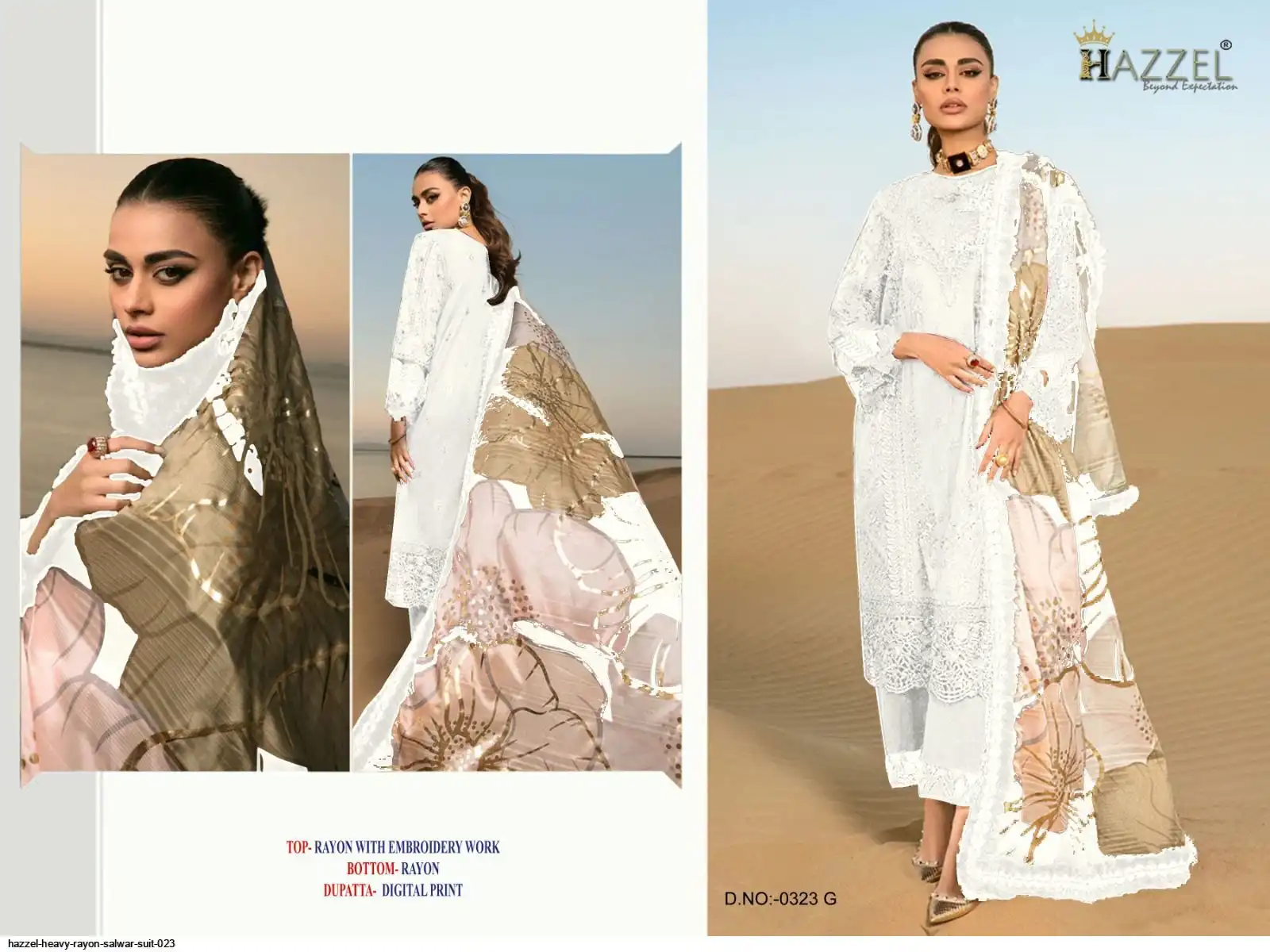 HAZZEL HEAVY RAYON SALWAR SUIT 023