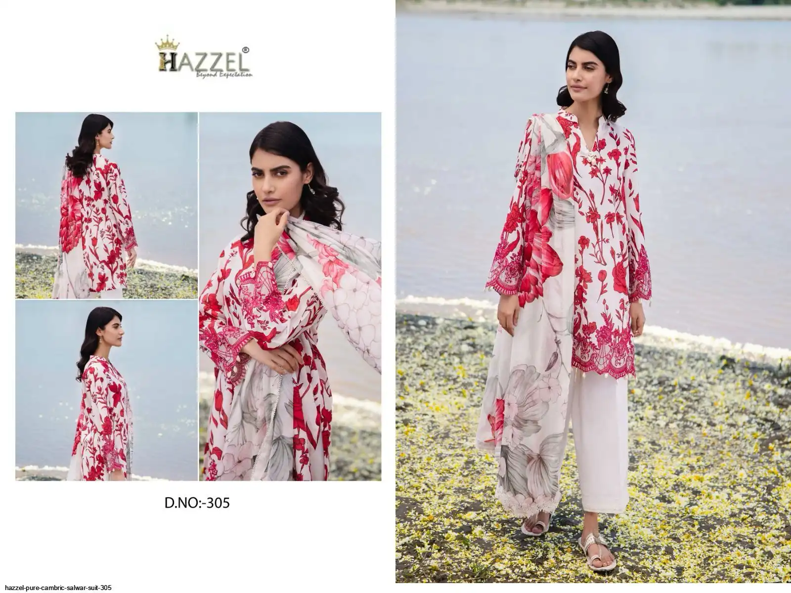 HAZZEL PURE CAMBRIC SALWAR SUIT 305