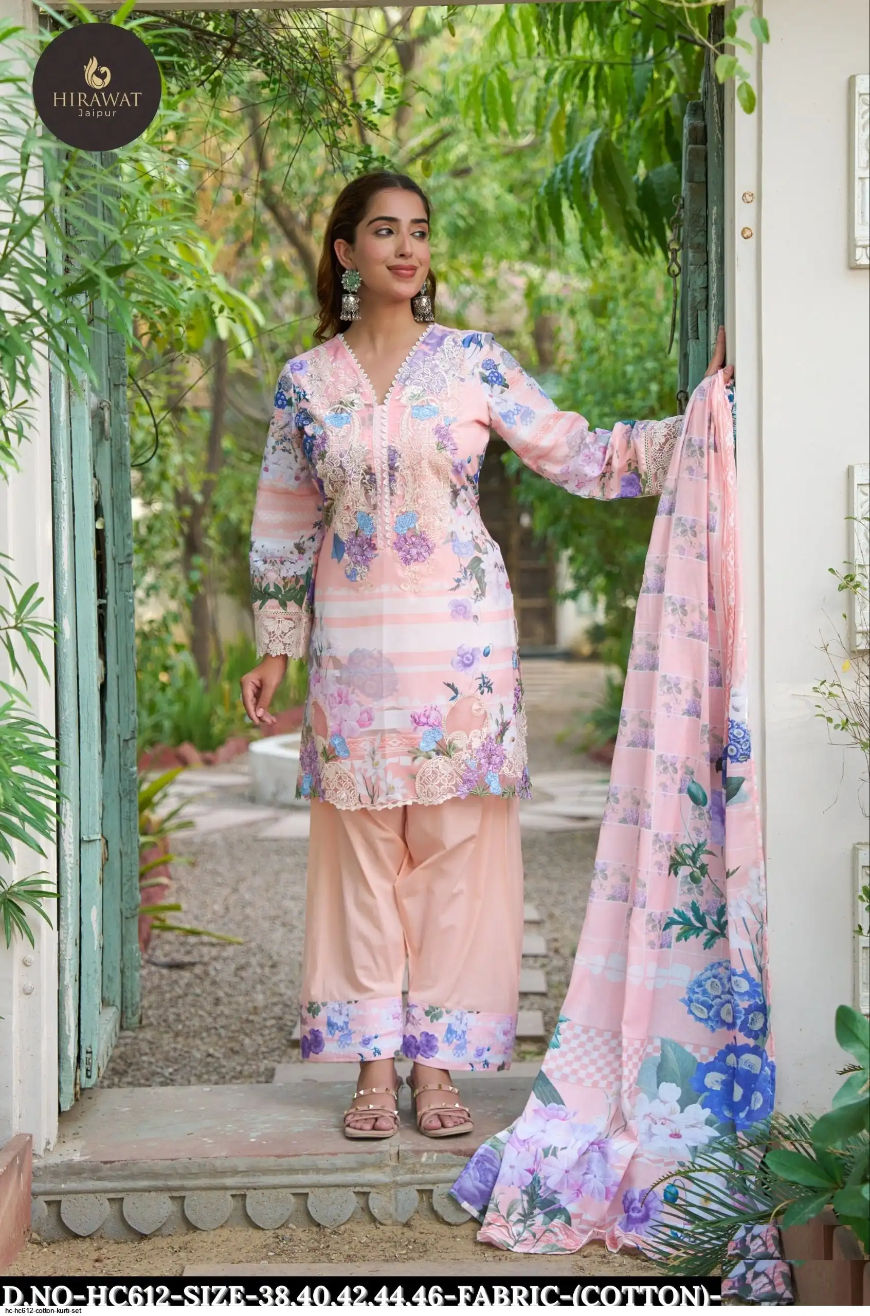HC HC612 COTTON KURTI SET D