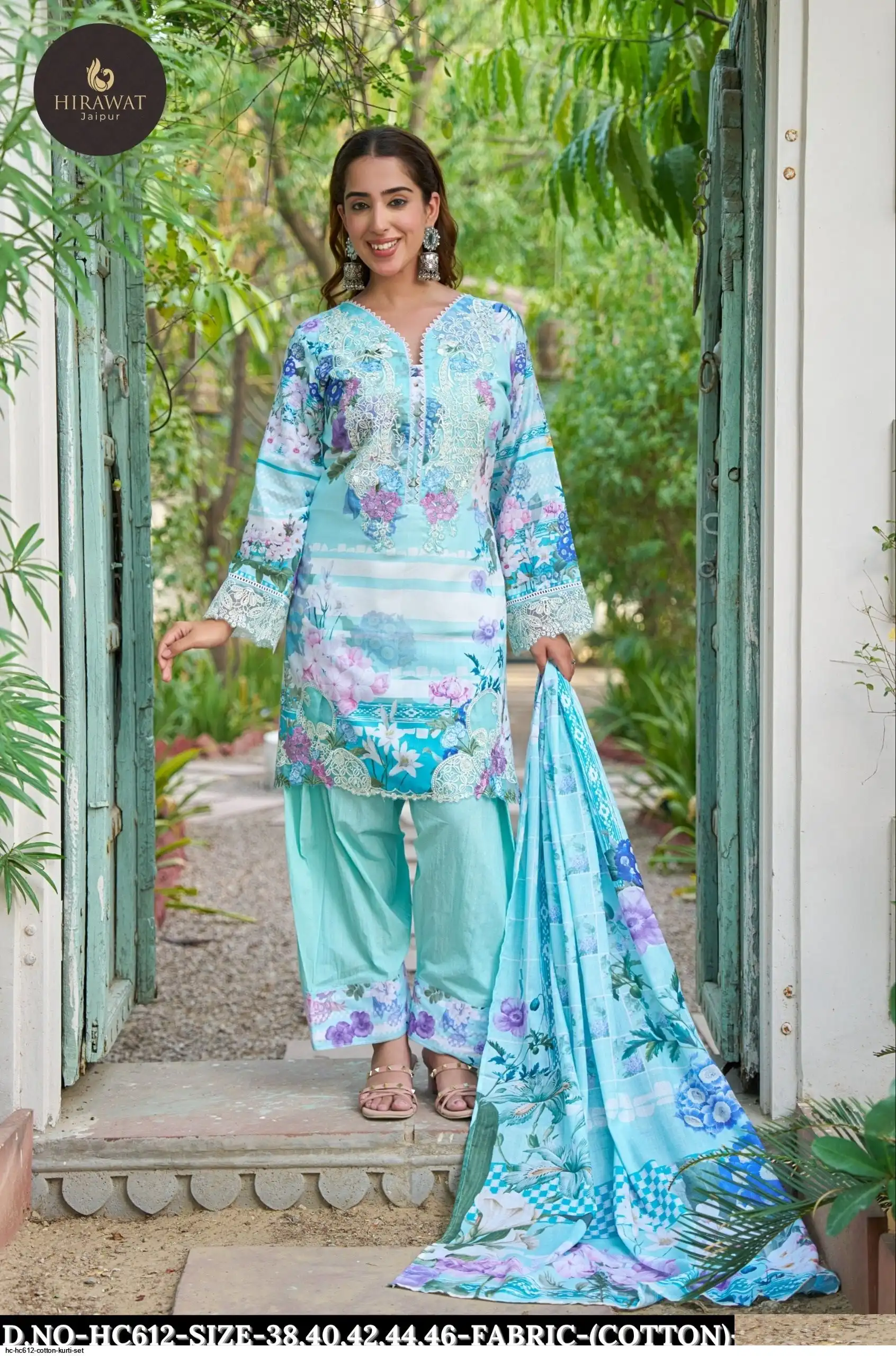 HC HC612 COTTON KURTI SET A