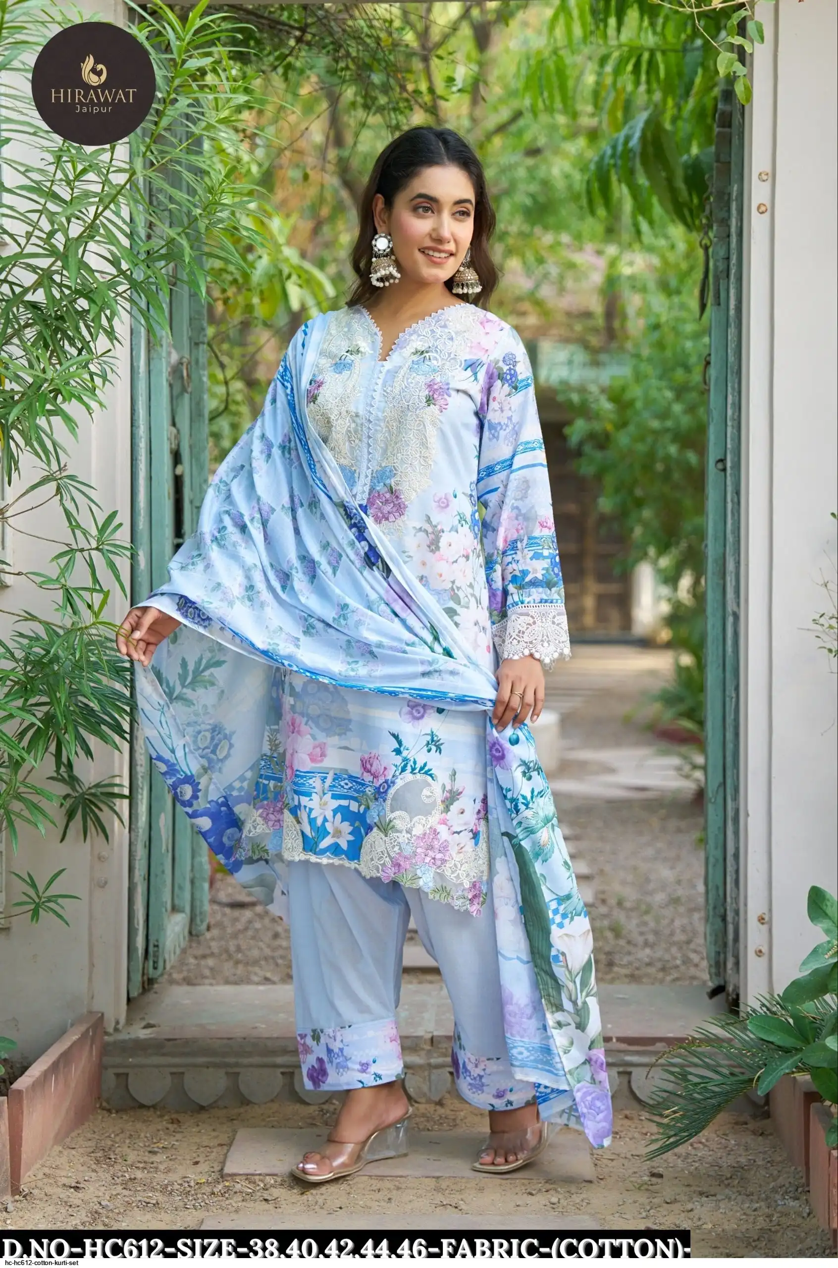 HC HC612 COTTON KURTI SET B