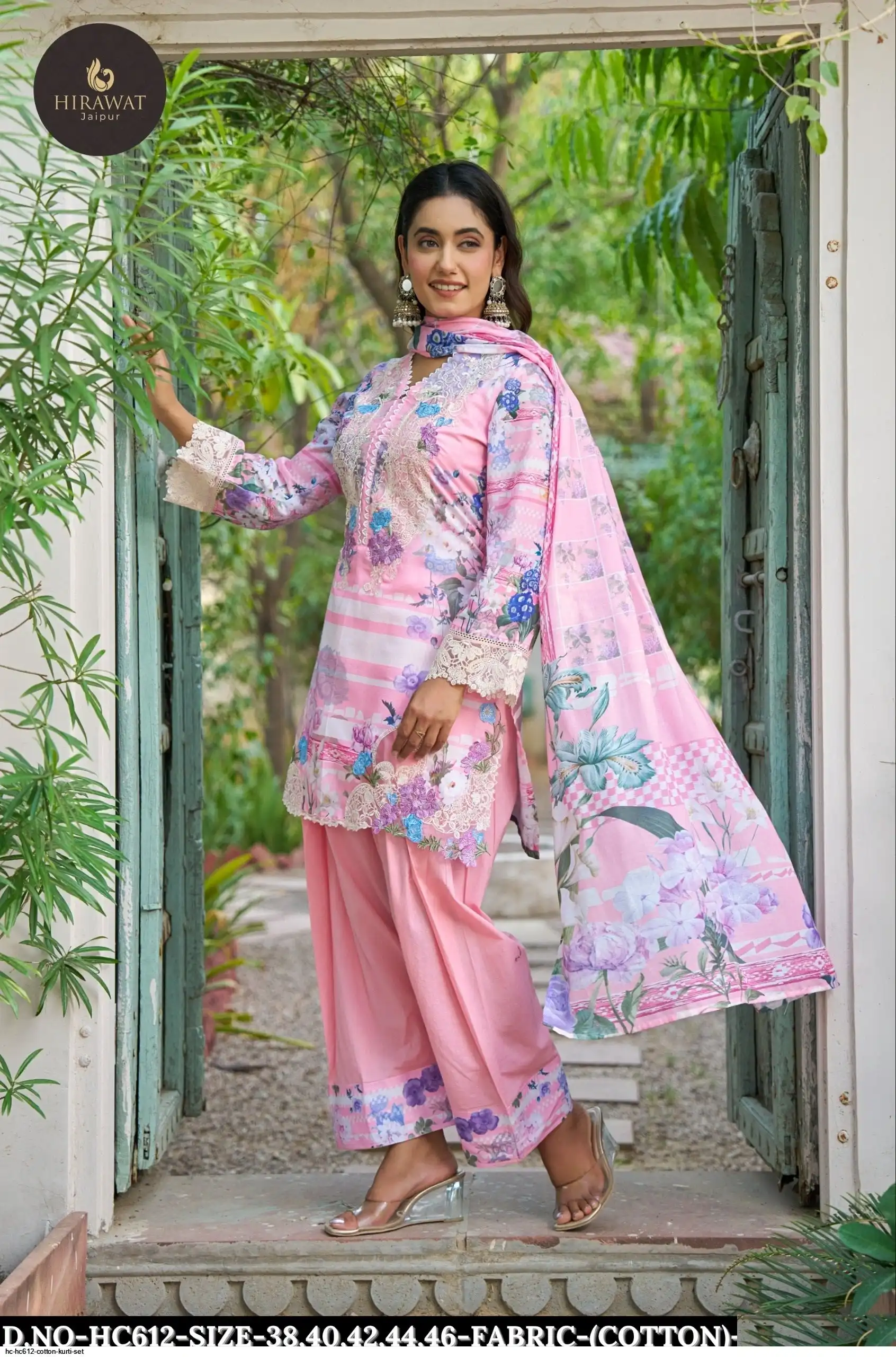 HC HC612 COTTON KURTI SET C