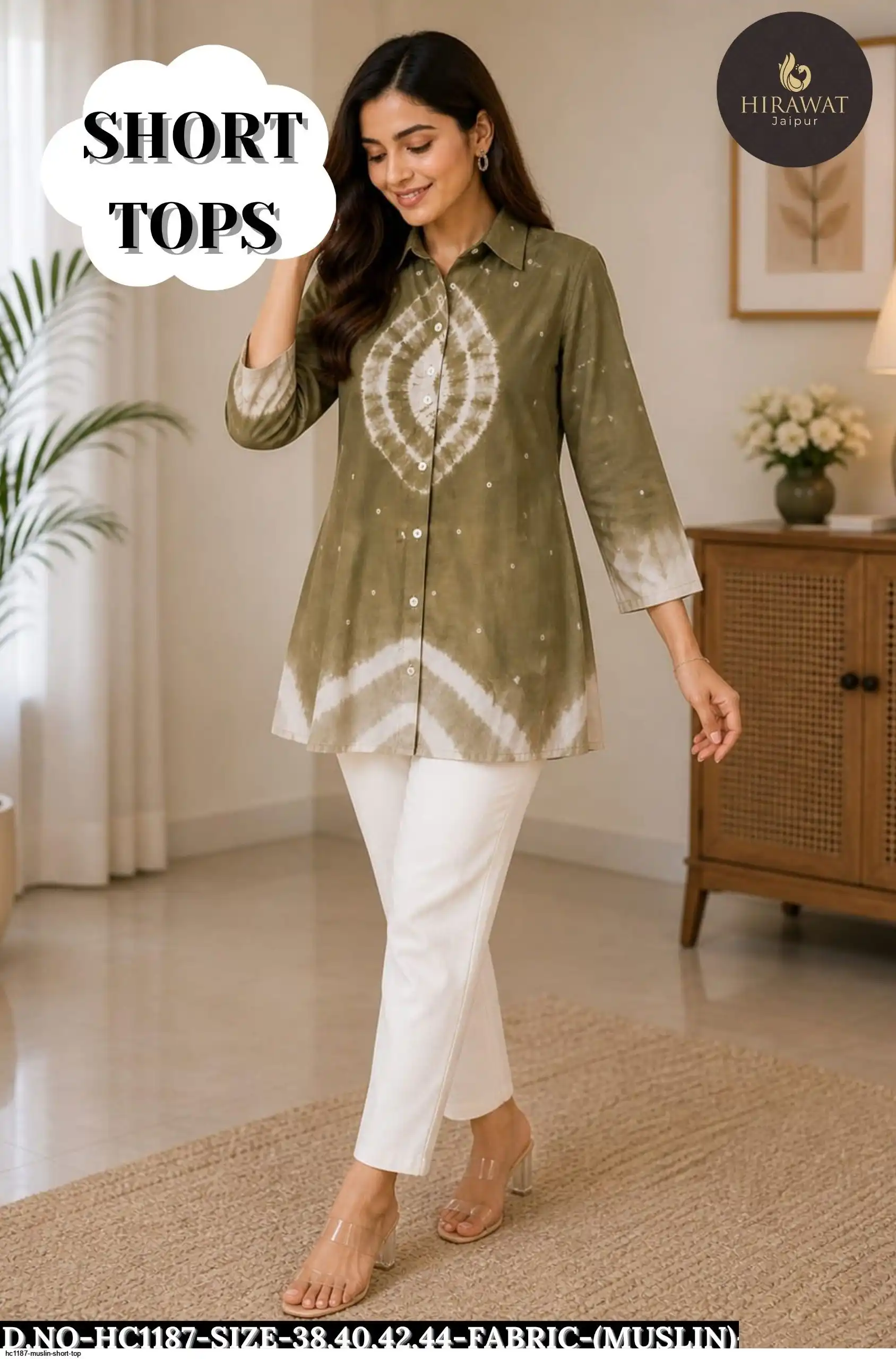 HC1187 MUSLIN SHORT TOP A