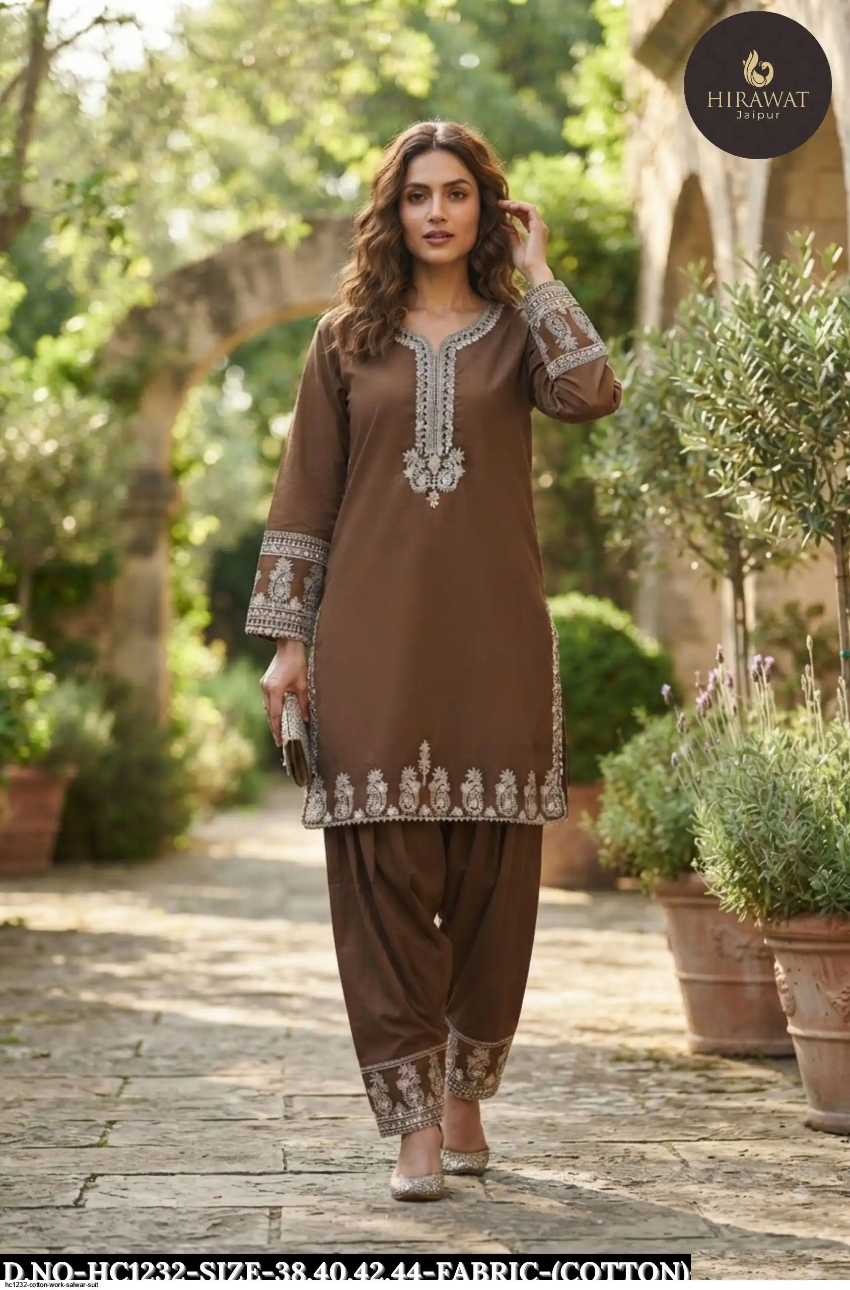 HC1232 COTTON WITH WORK SALWAR SUIT B