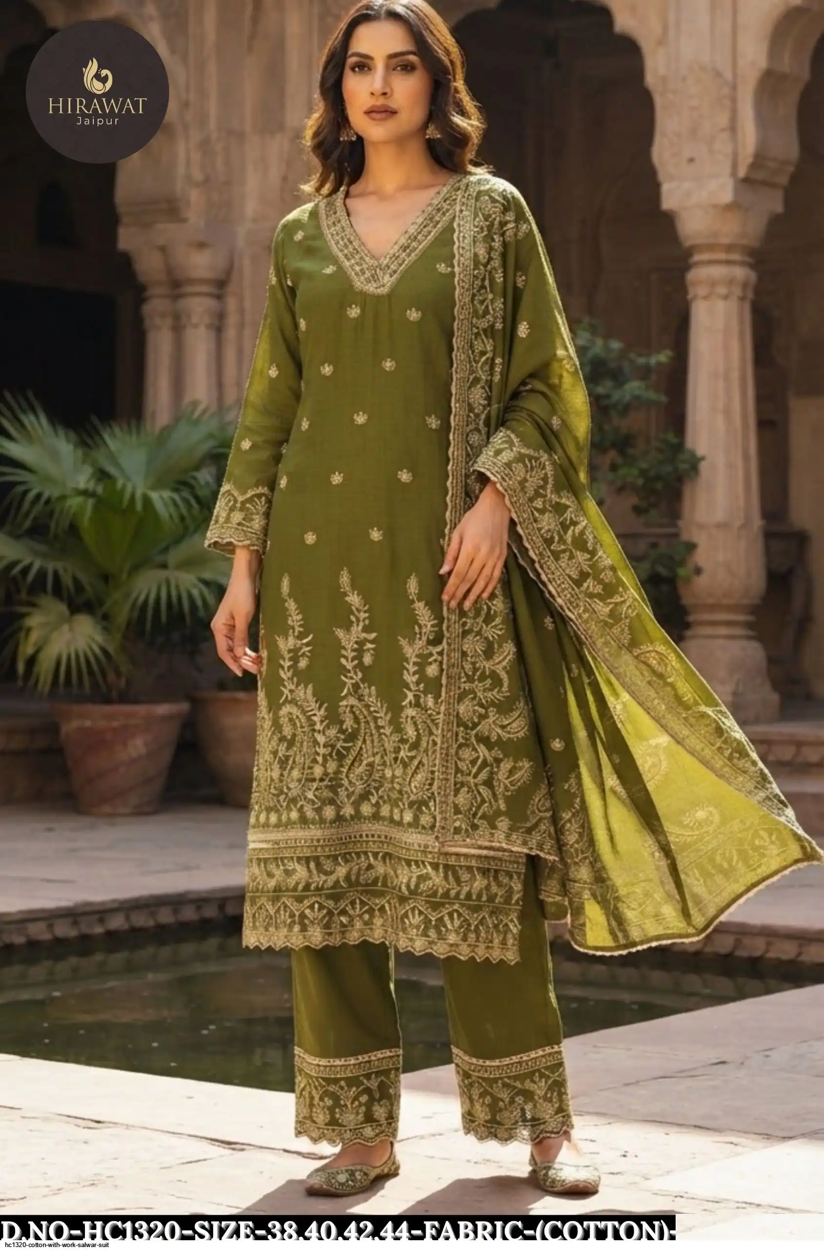HC1320 COTTON WITH WORK SALWAR SUIT B