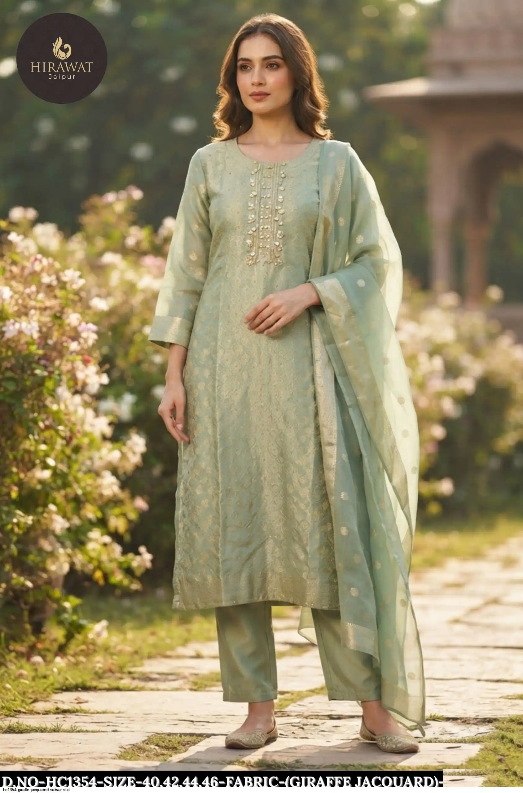 HC1354 GIRAFFE JACQUARED SALWAR SUIT A