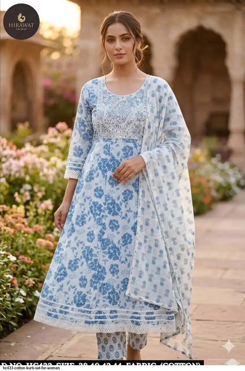 HC433 COTTON KURTI SET FOR WOMEN B