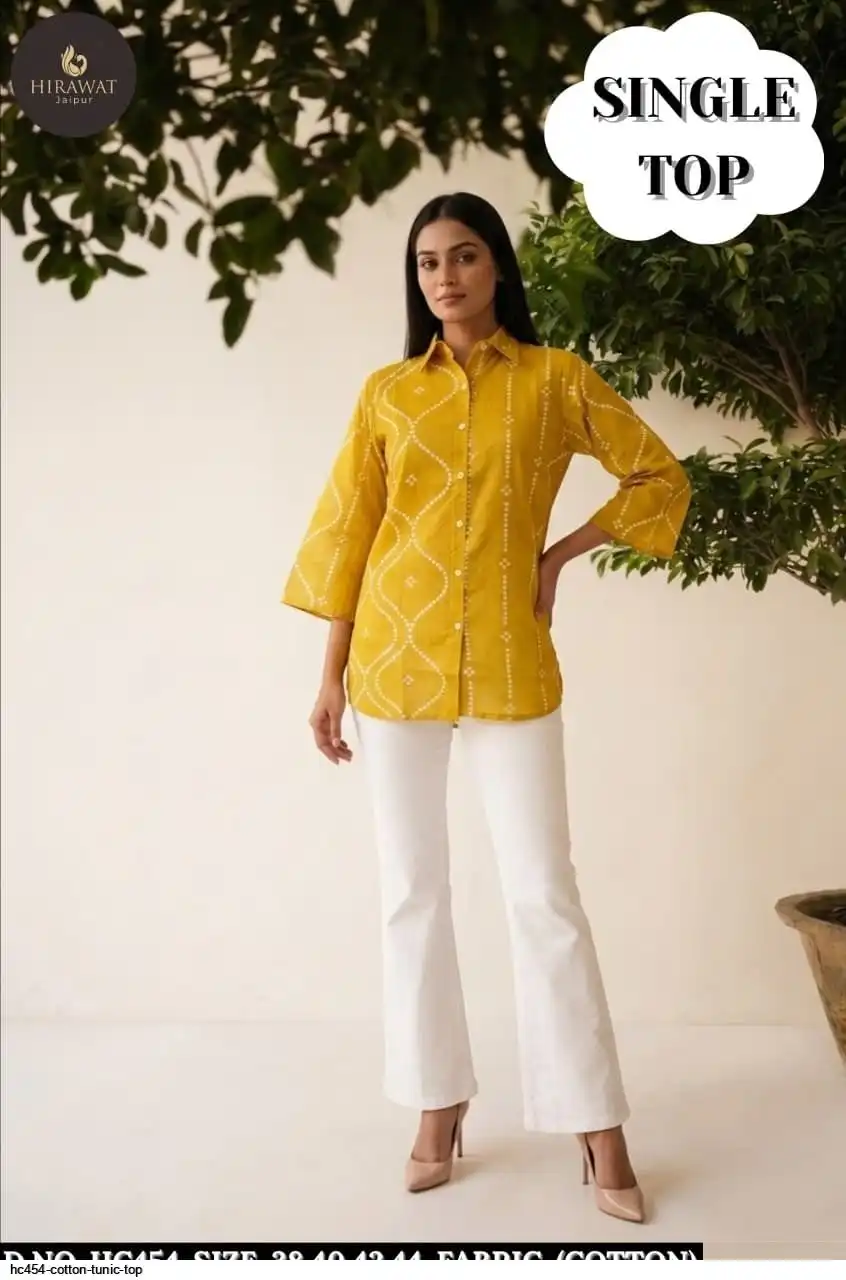 HC454 COTTON TUNIC TOP C
