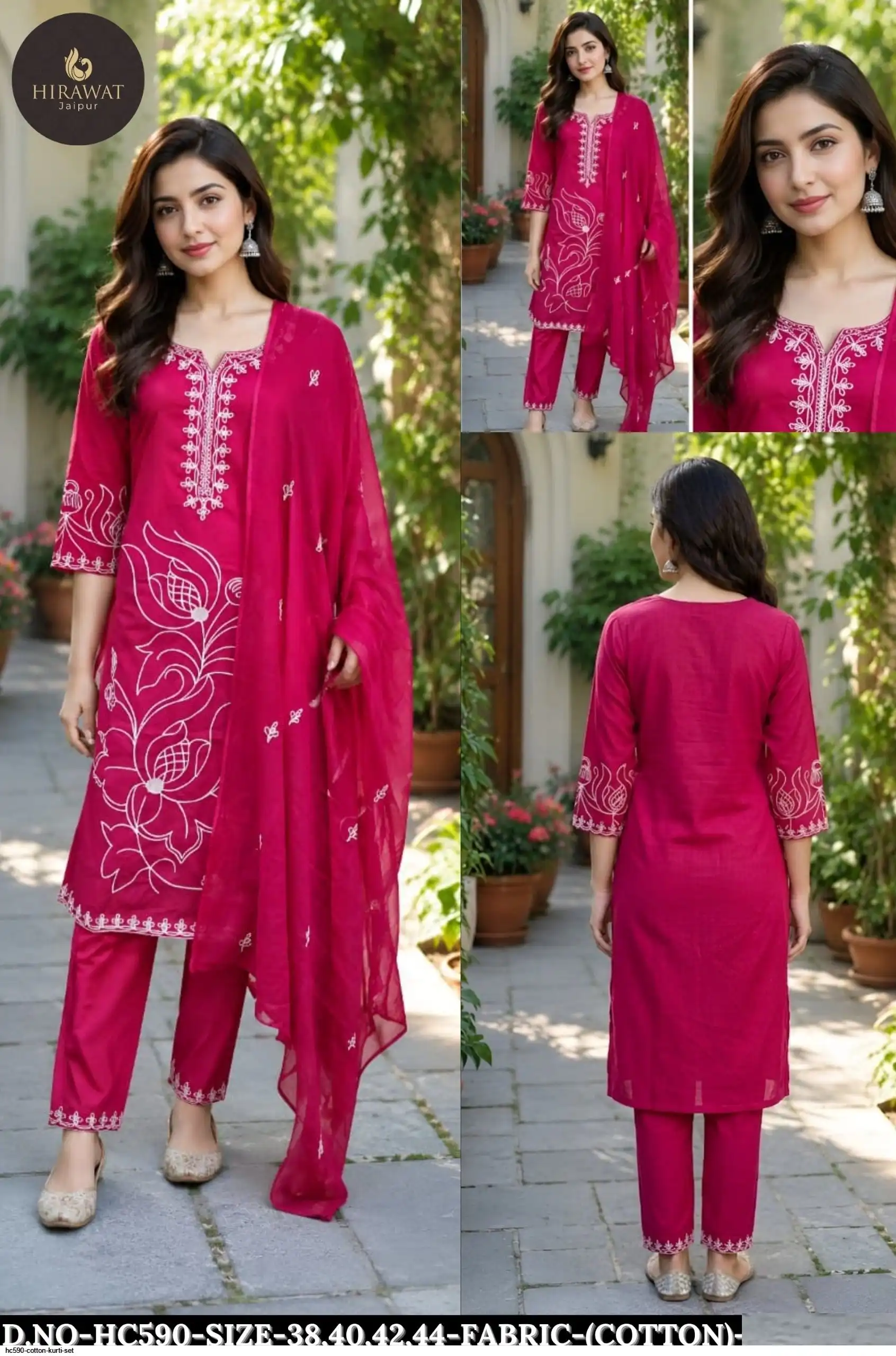 HC590 COTTON KURTI SET B