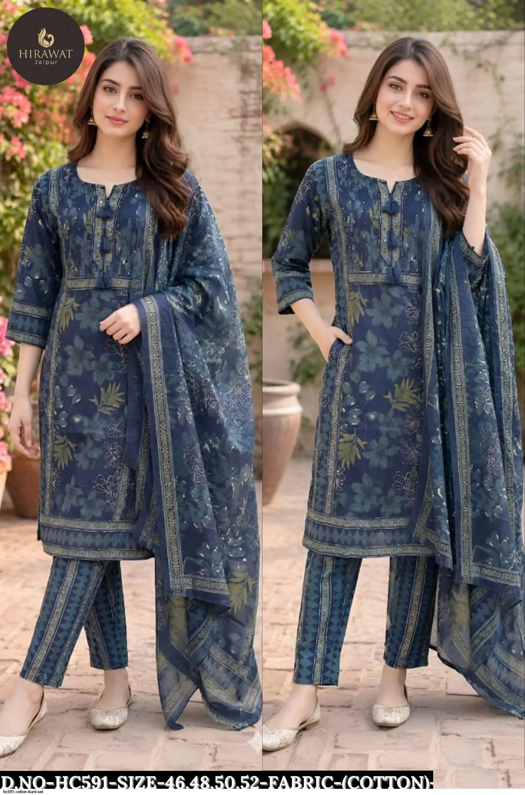 HC591 COTTON KURTI SET B