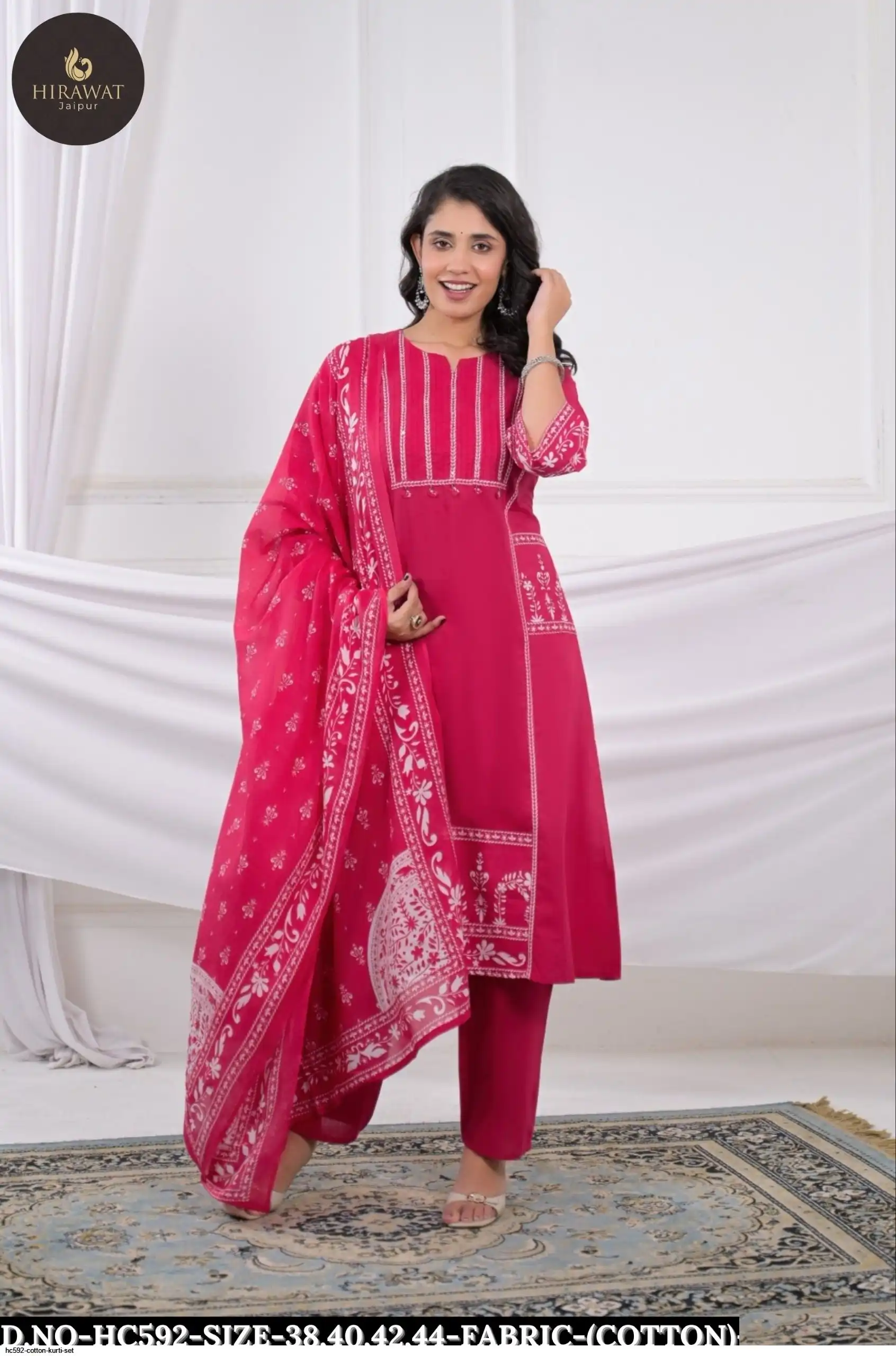 HC592 COTTON KURTI SET B