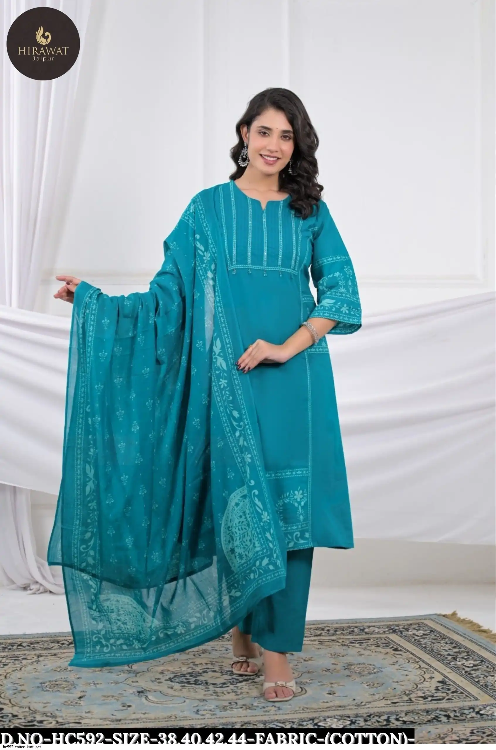 HC592 COTTON KURTI SET C