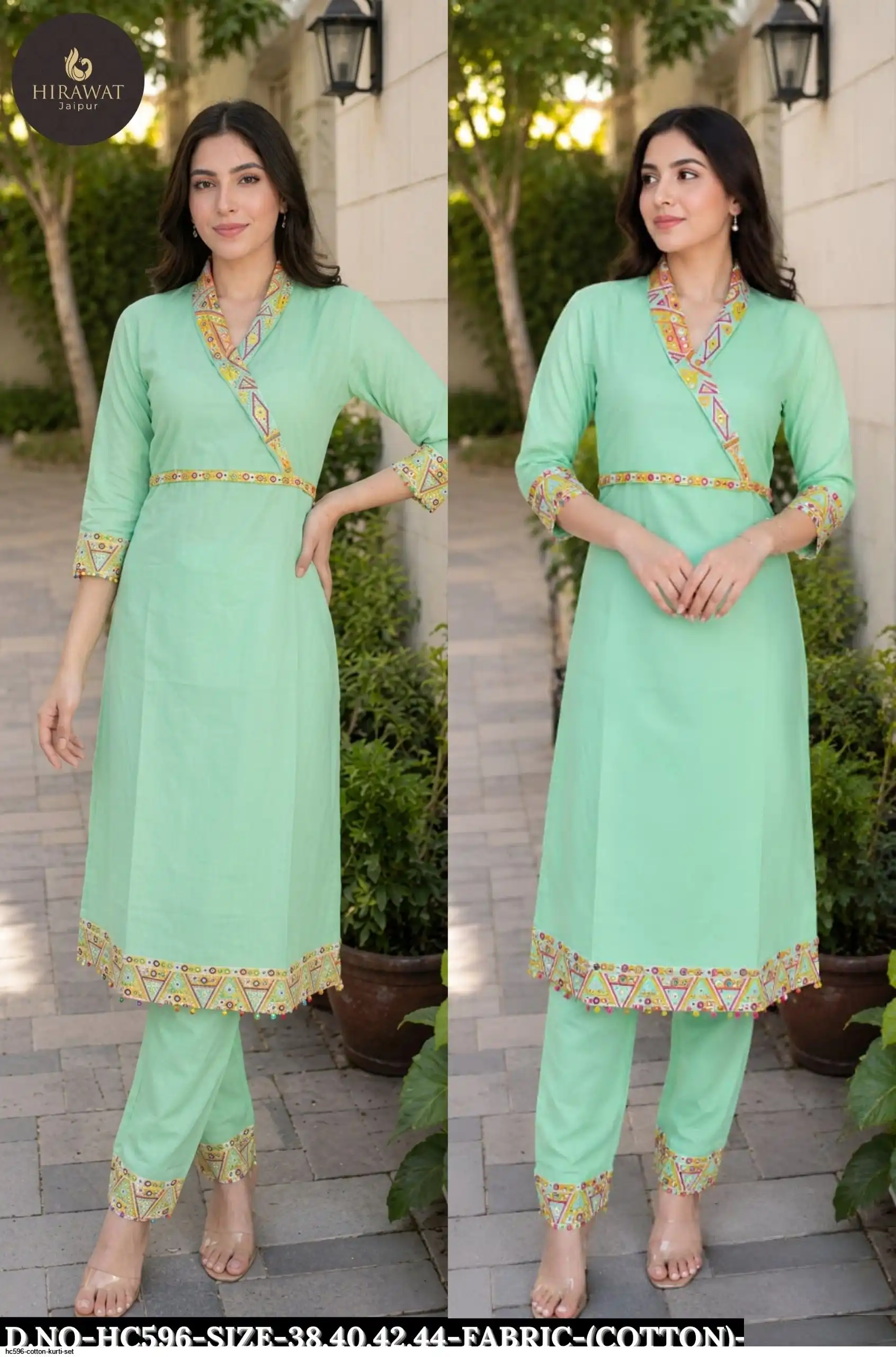 HC596 COTTON KURTI SET B