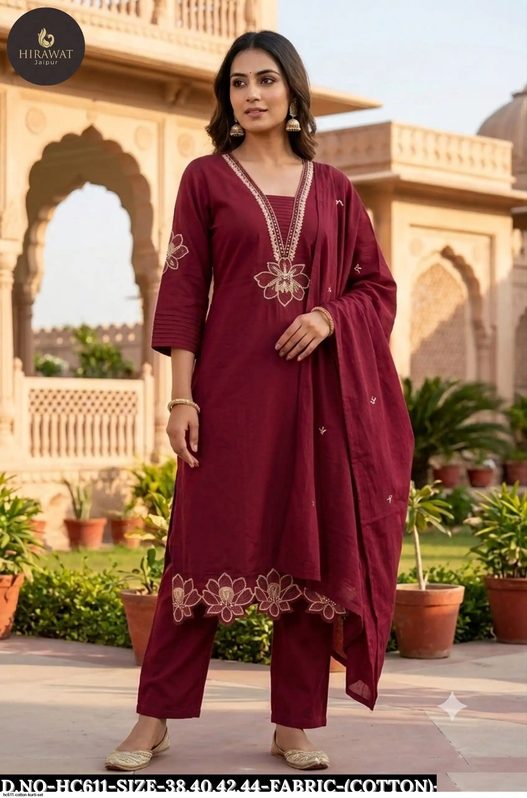 HC611 COTTON KURTI SET B