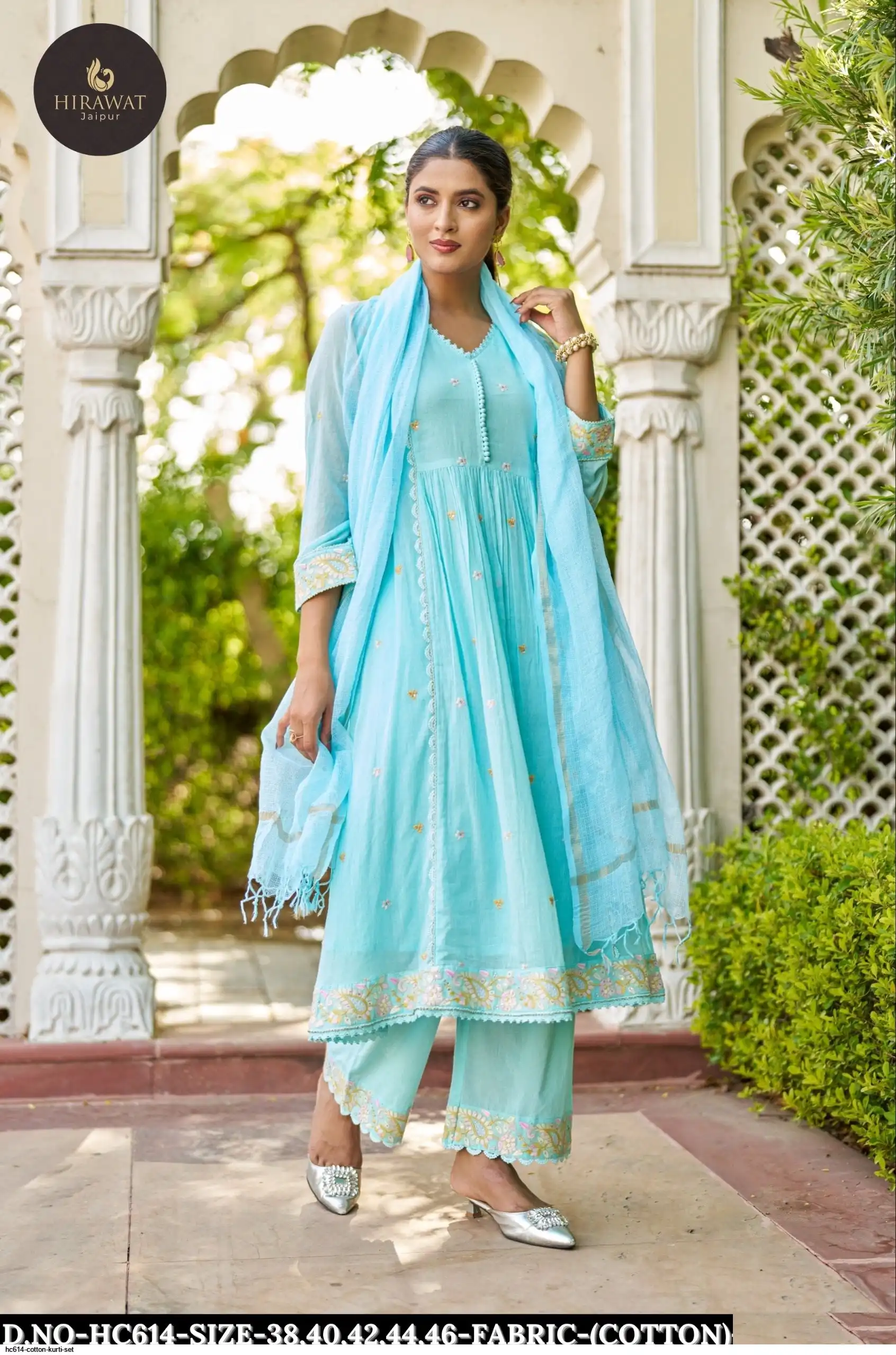 HC614 COTTON KURTI SET C