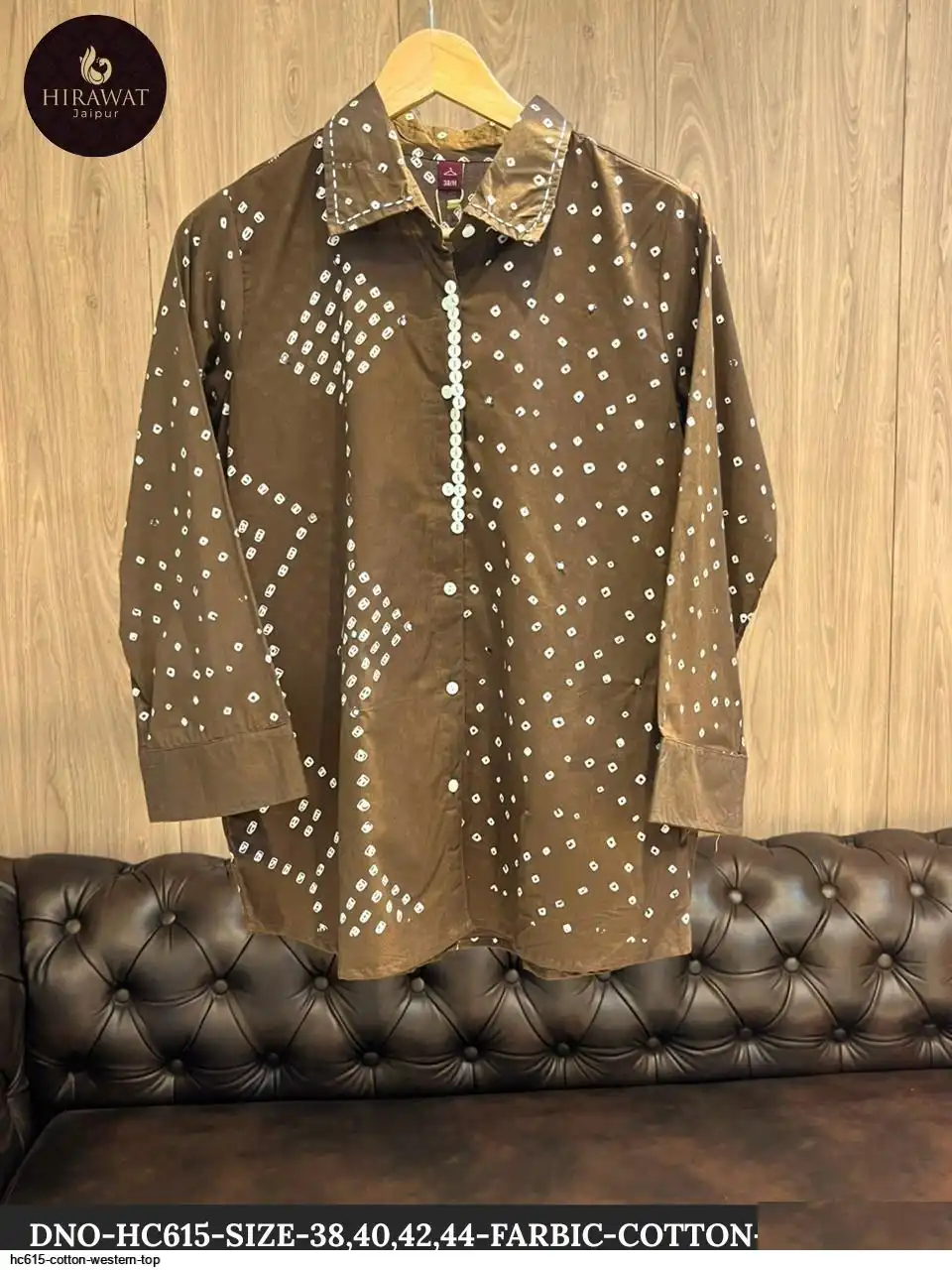 HC615 COTTON WESTERN TOP B
