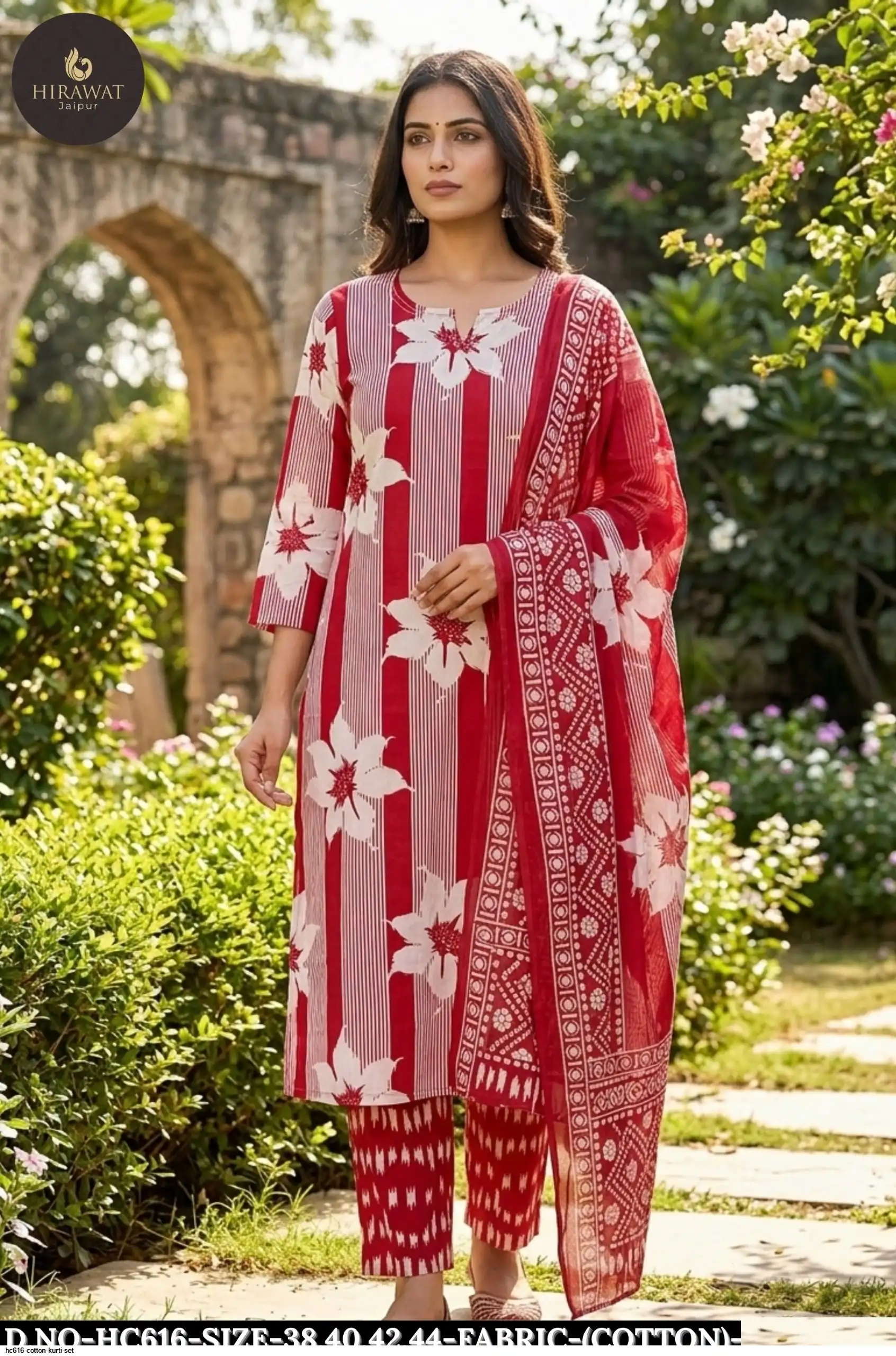 HC616 COTTON KURTI SET B