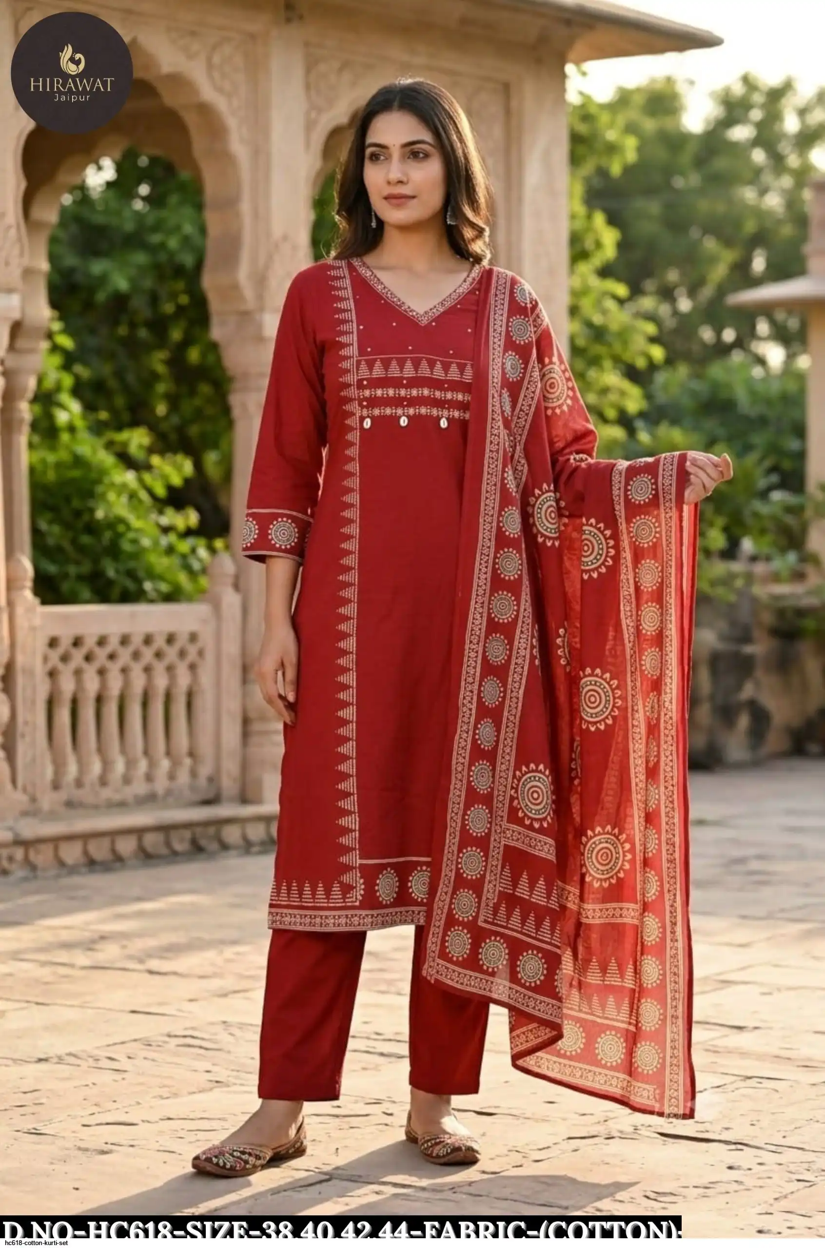 HC618 COTTON KURTI SET B