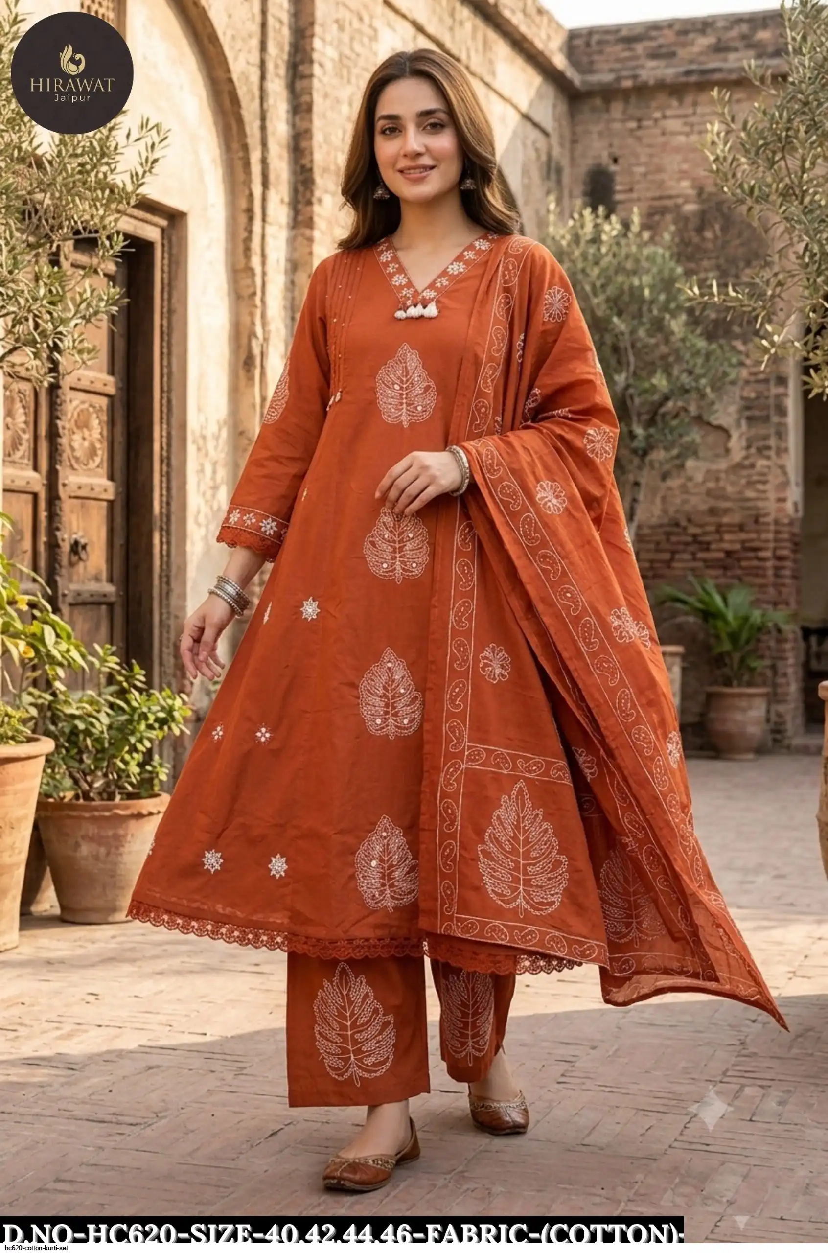 HC620 COTTON KURTI SET B