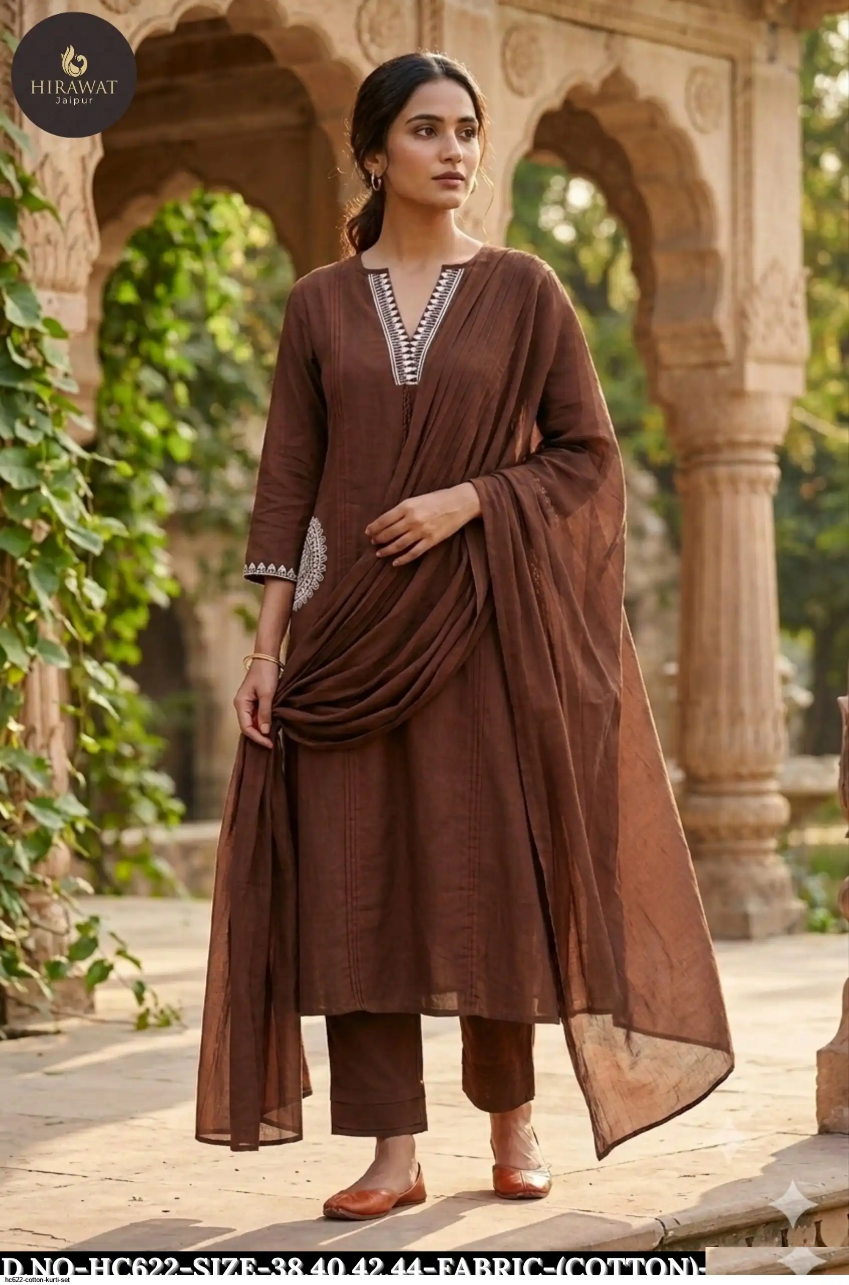 HC622 COTTON KURTI SET C