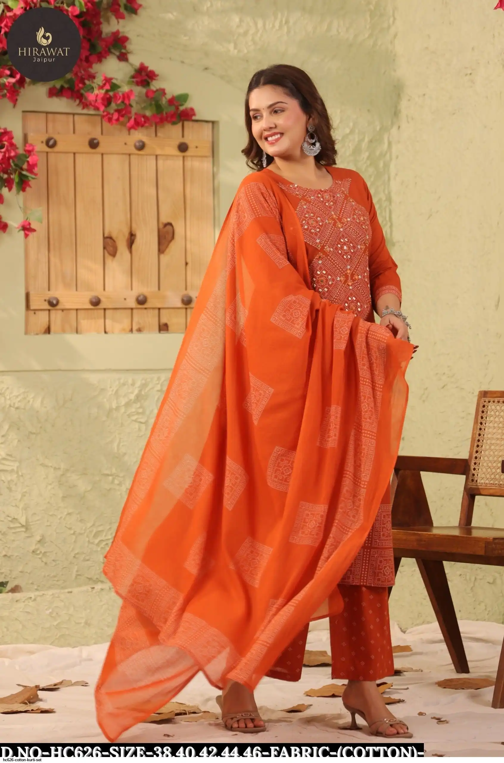 HC626 COTTON KURTI SET B