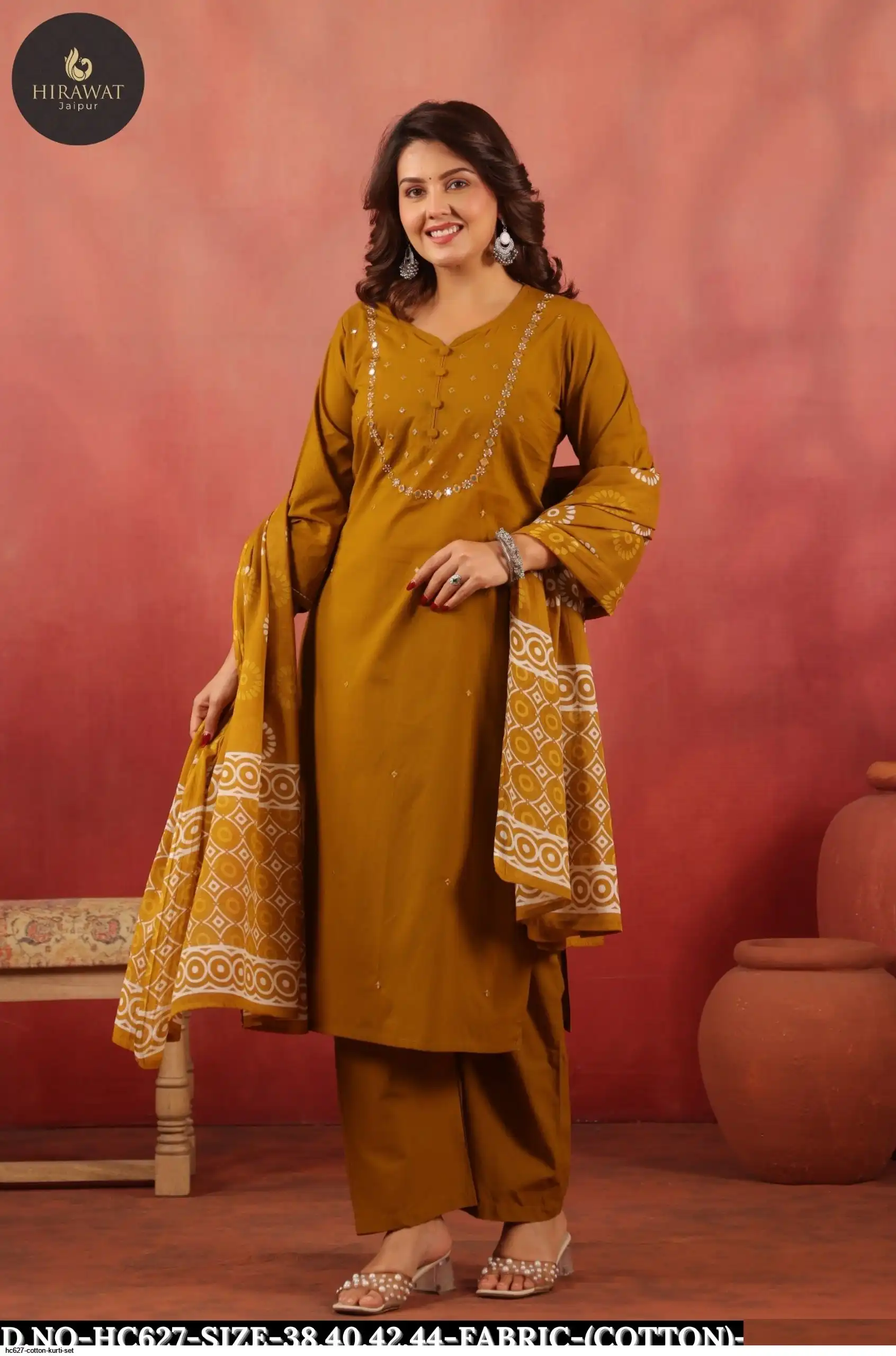 HC627 COTTON KURTI SET B