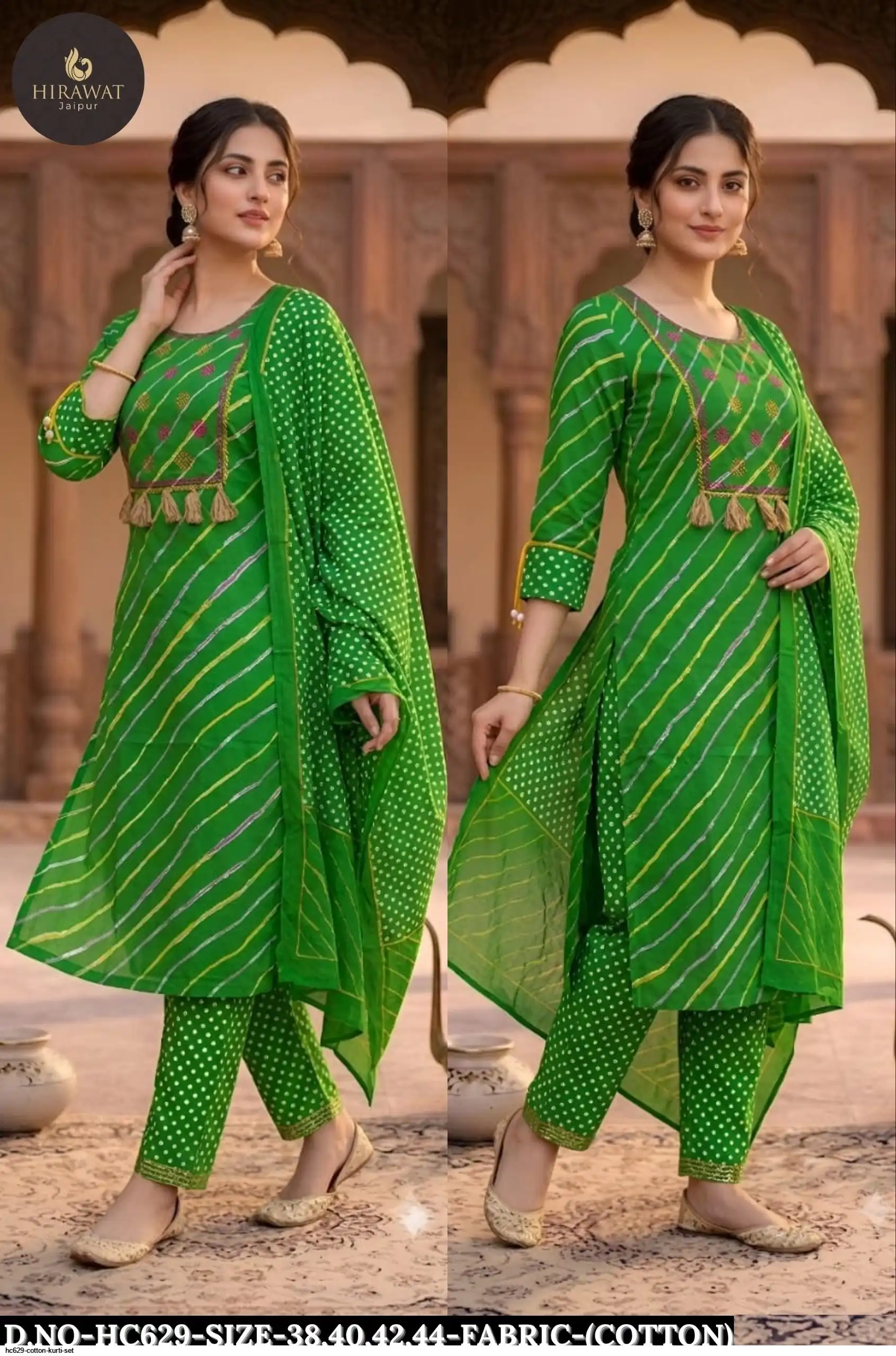 HC629 COTTON KURTI SET D