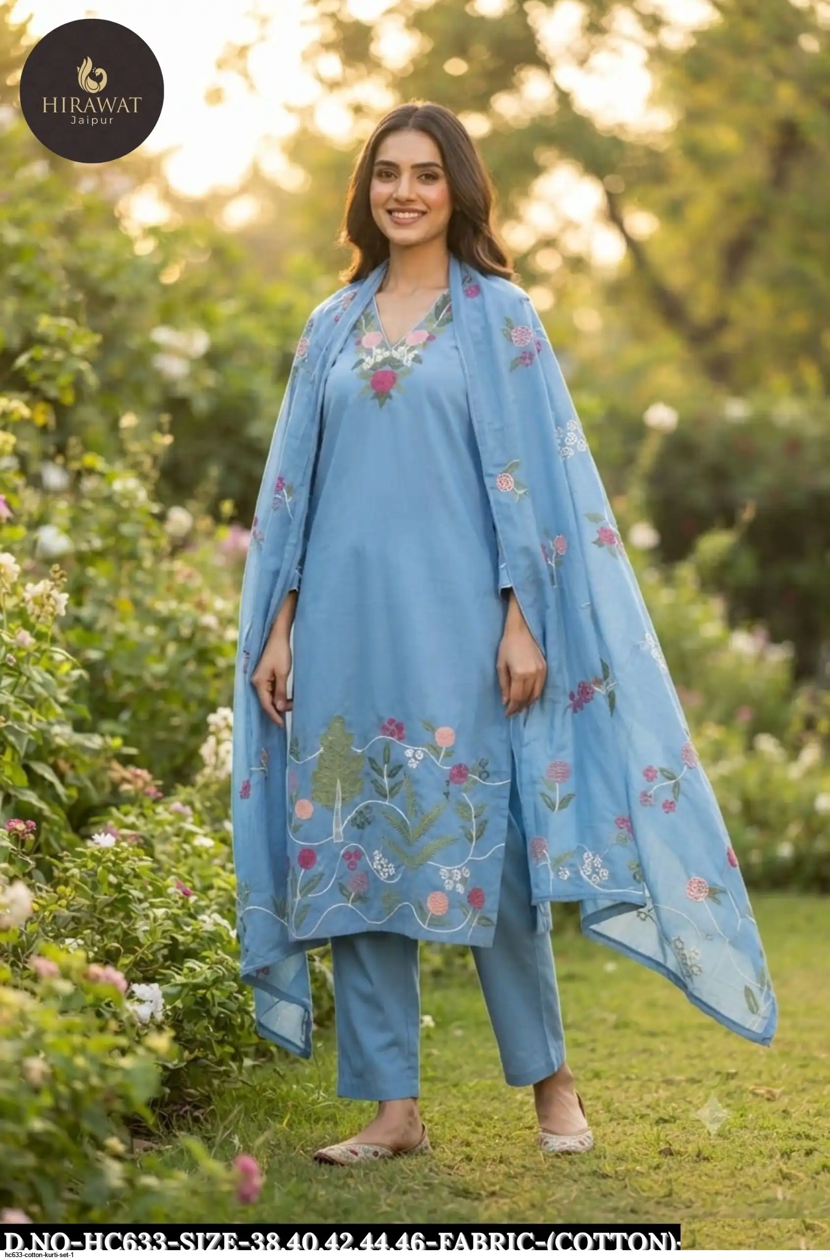HC633 COTTON KURTI SET 1 A
