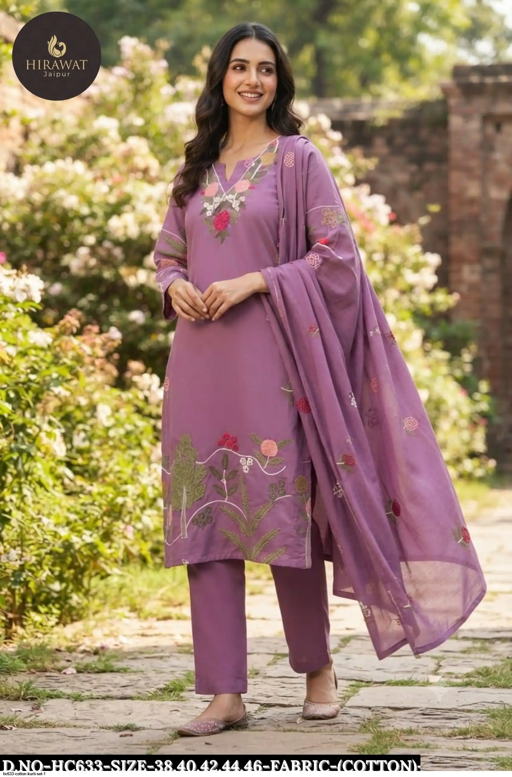 HC633 COTTON KURTI SET 1 B