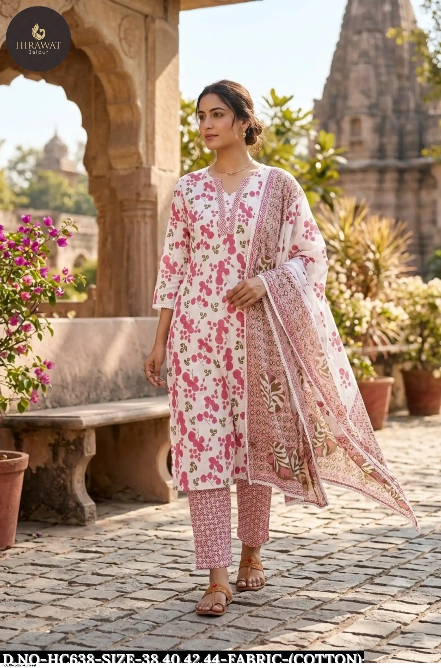 HC638 COTTON KURTI SET B