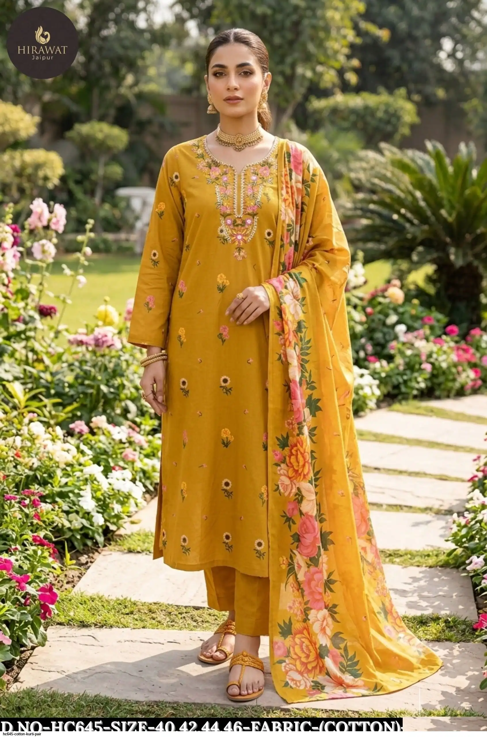 HC645 COTTON KURTI PAIR D