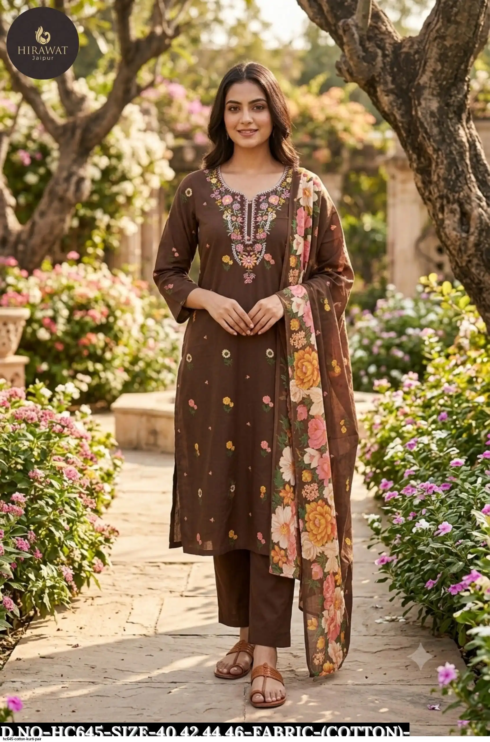 HC645 COTTON KURTI PAIR C