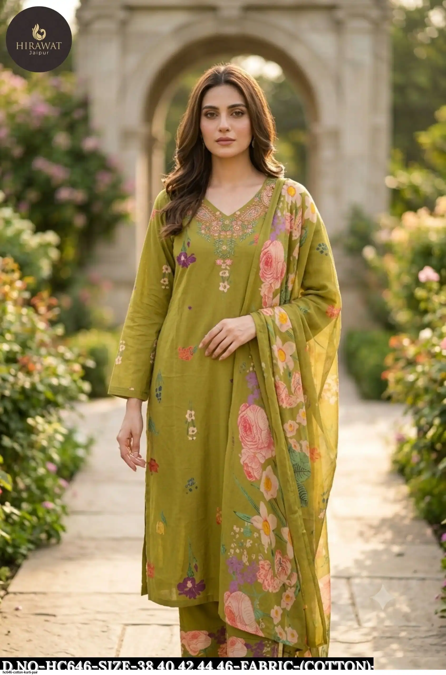 HC646 COTTON KURTI PAIR B