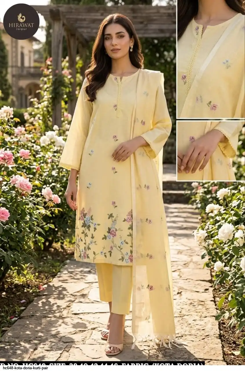 HC648 KOTA DORIA KURTI PAIR C