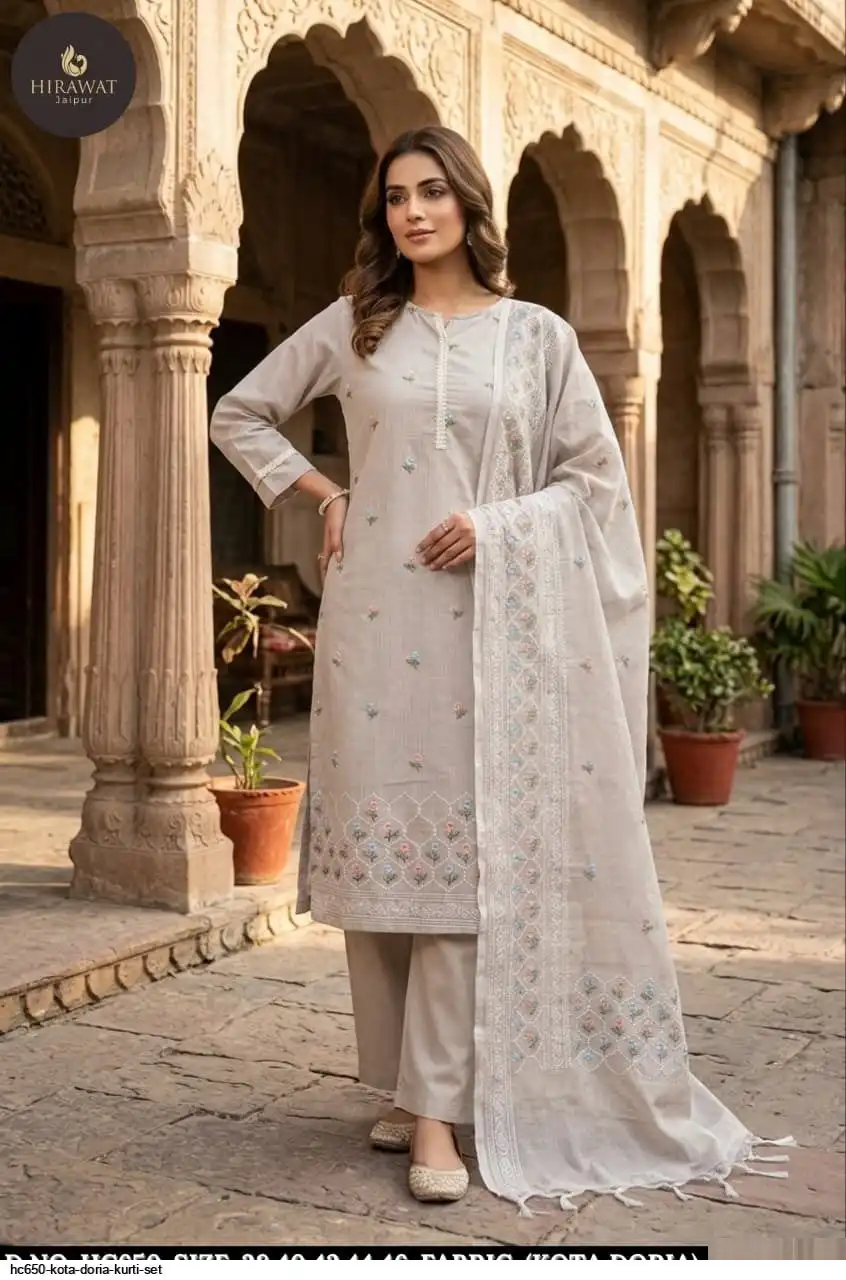 HC650 KOTA DORIA KURTI SET B
