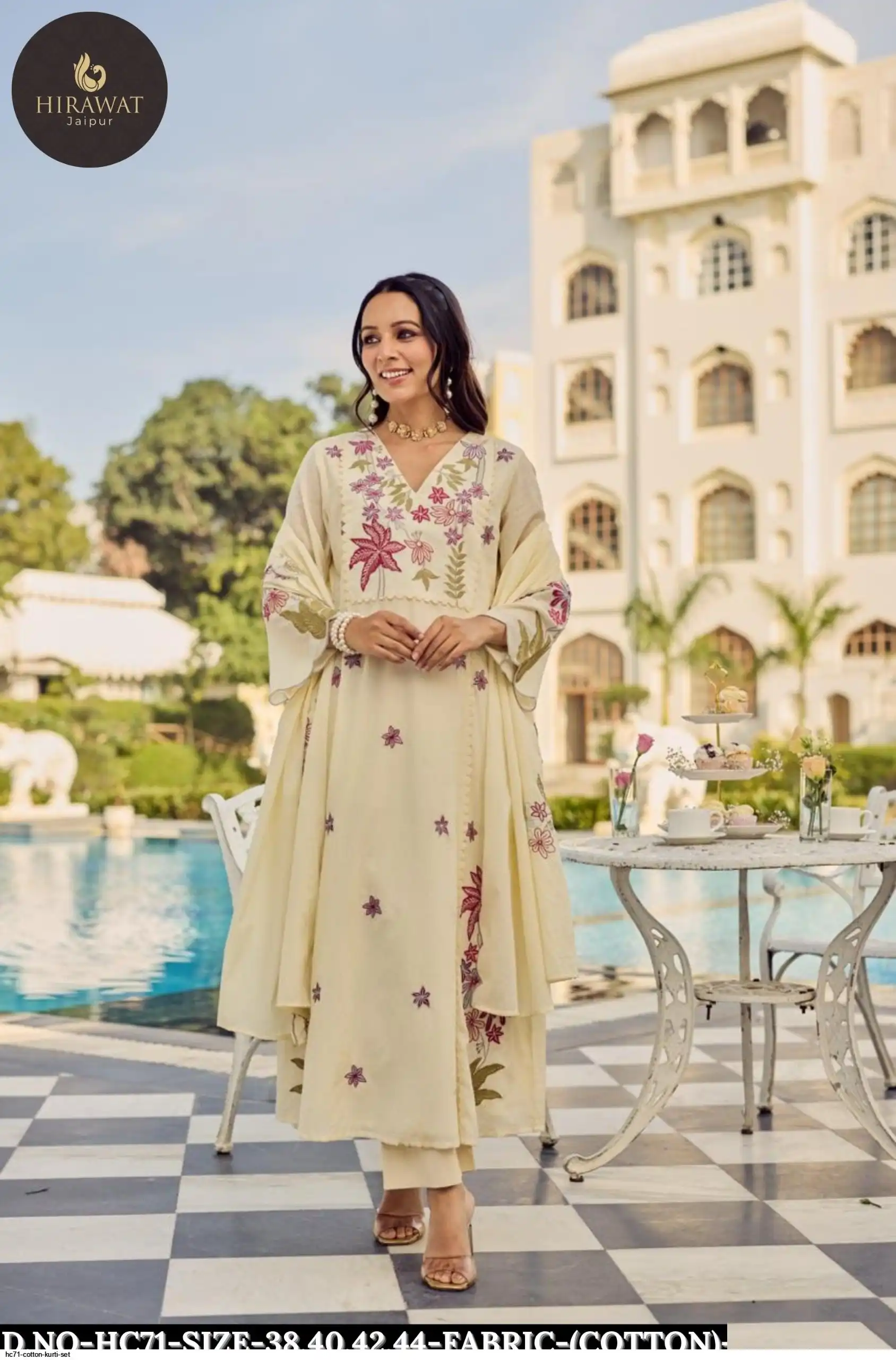 HC71 COTTON KURTI SET A