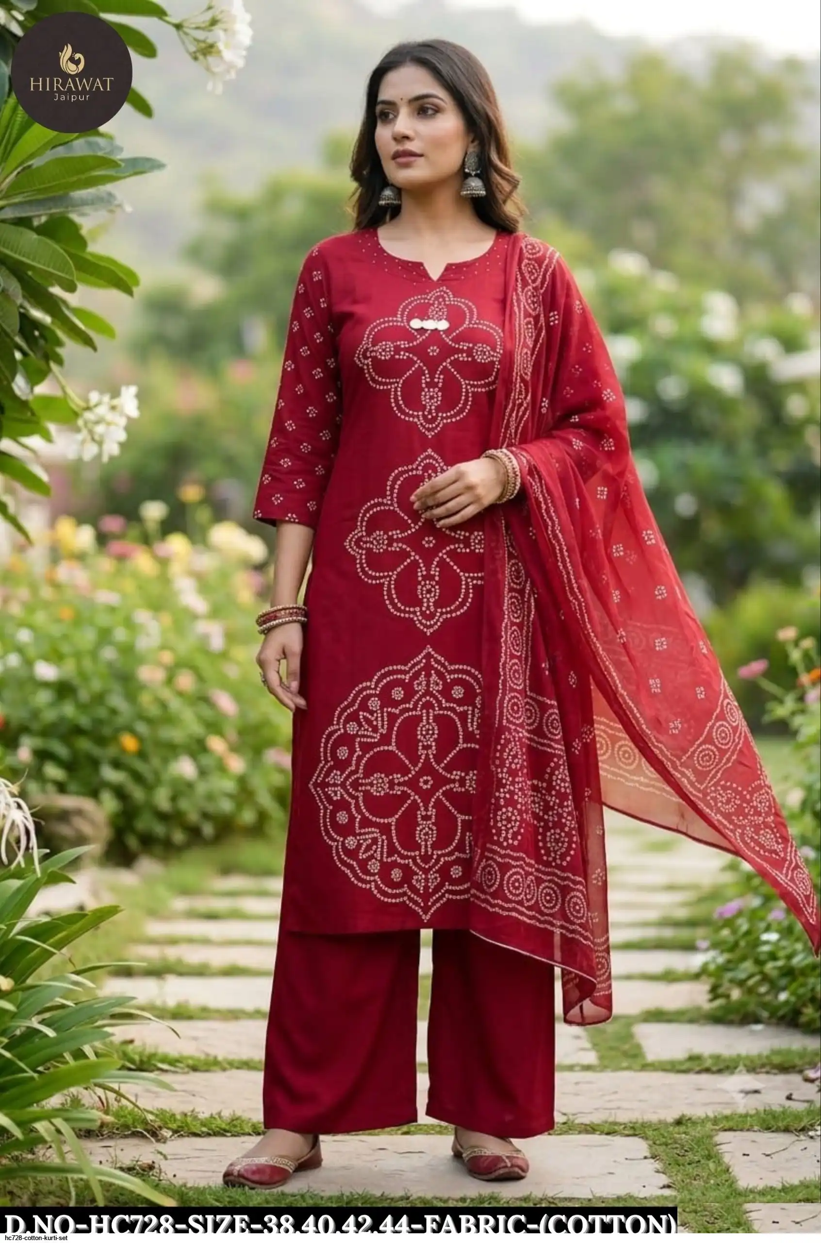 HC728 COTTON KURTI SET B