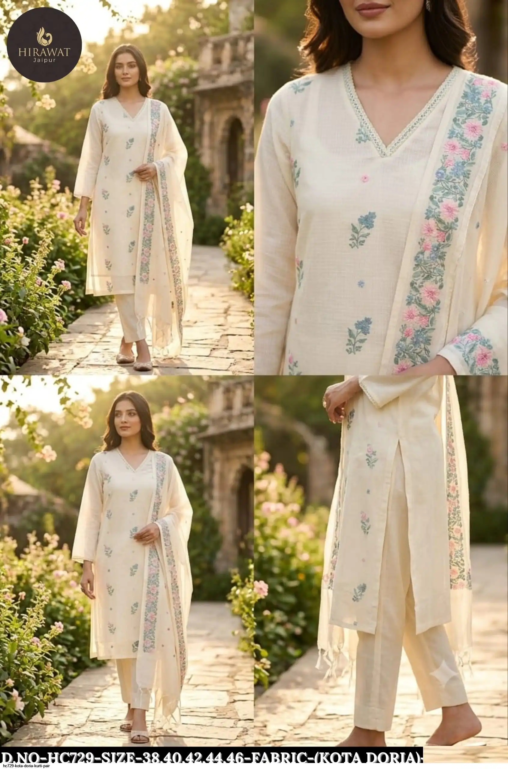 HC729 KOTA DORIA KURTI PAIR B