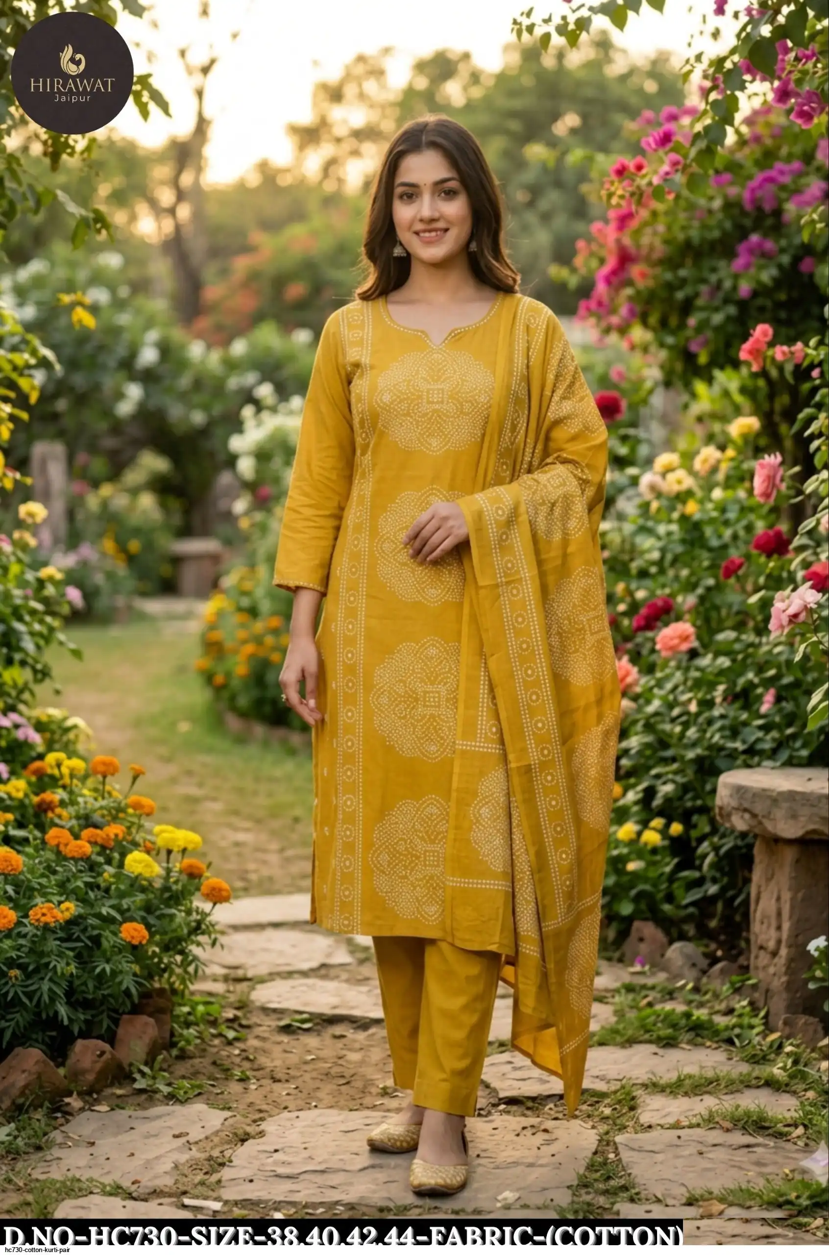 HC730 COTTON KURTI PAIR C