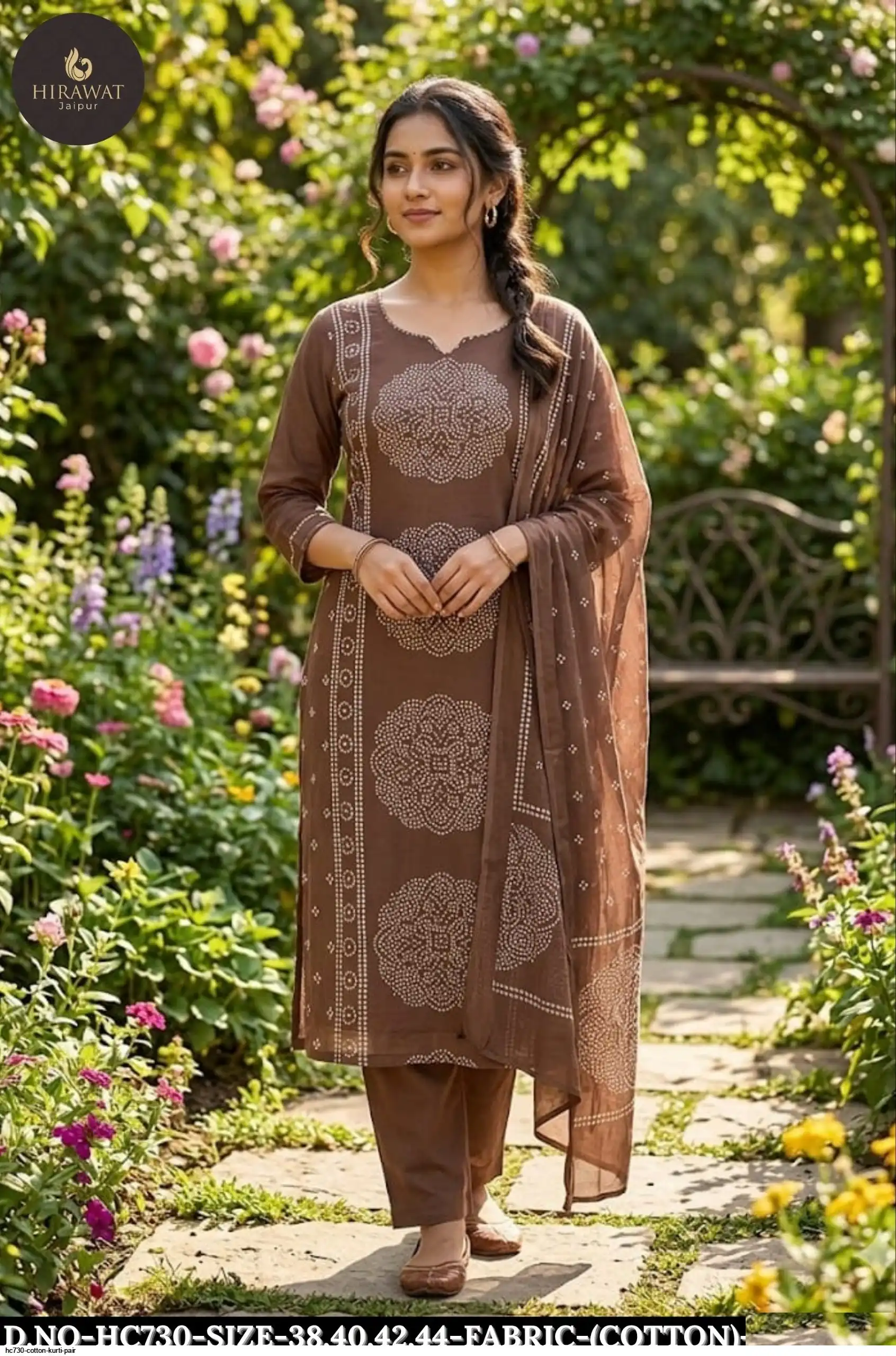 HC730 COTTON KURTI PAIR D